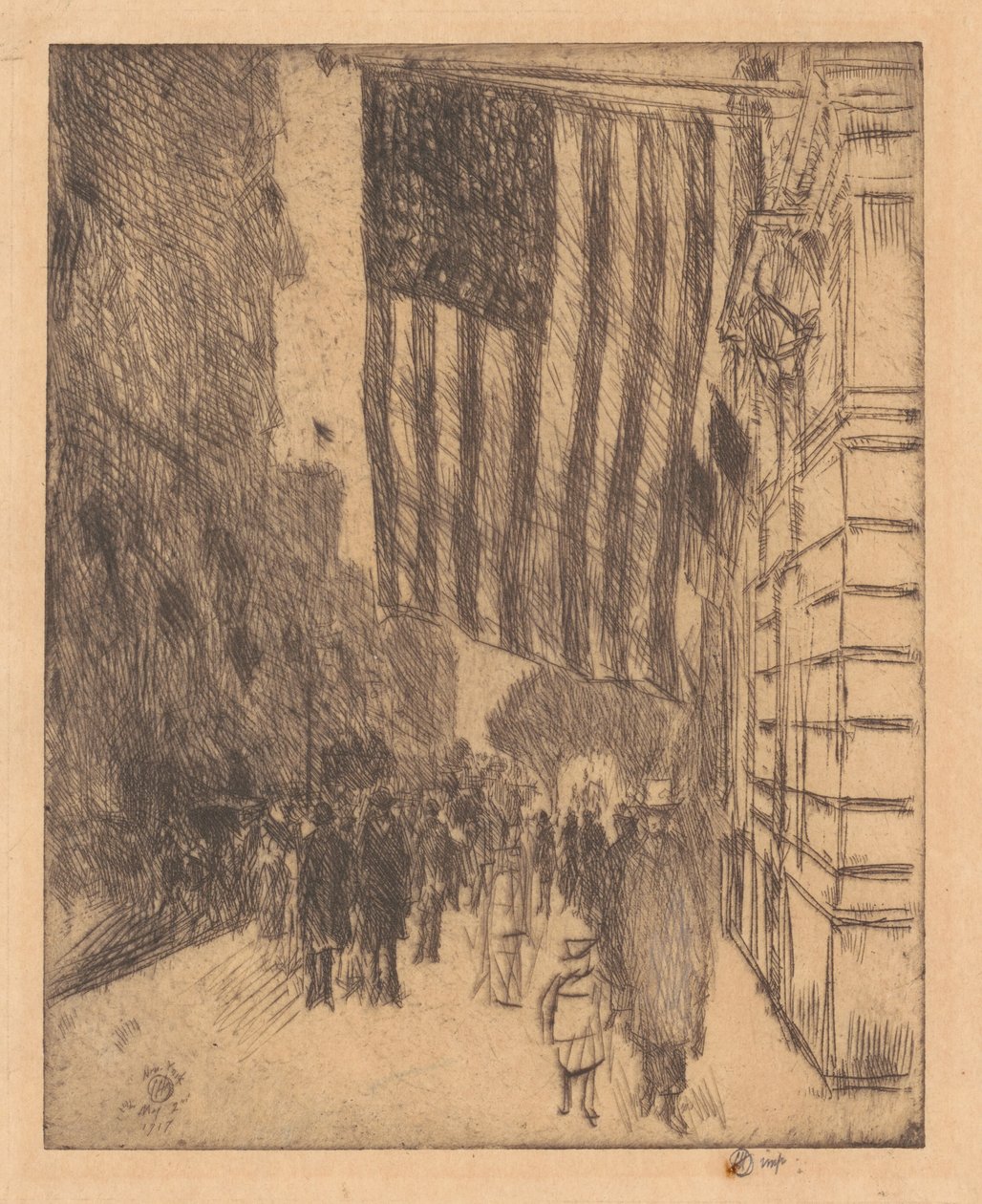 Flaget, 1917. af Frederick Childe Hassam