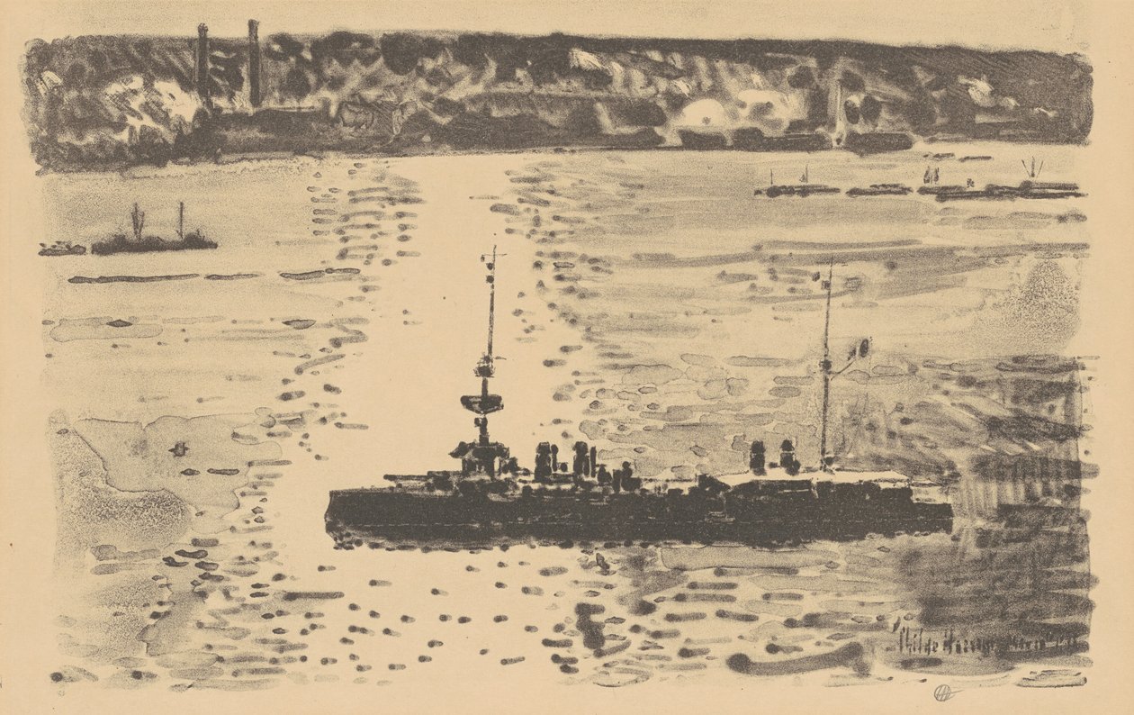 Den franske krydser, 1918. af Frederick Childe Hassam