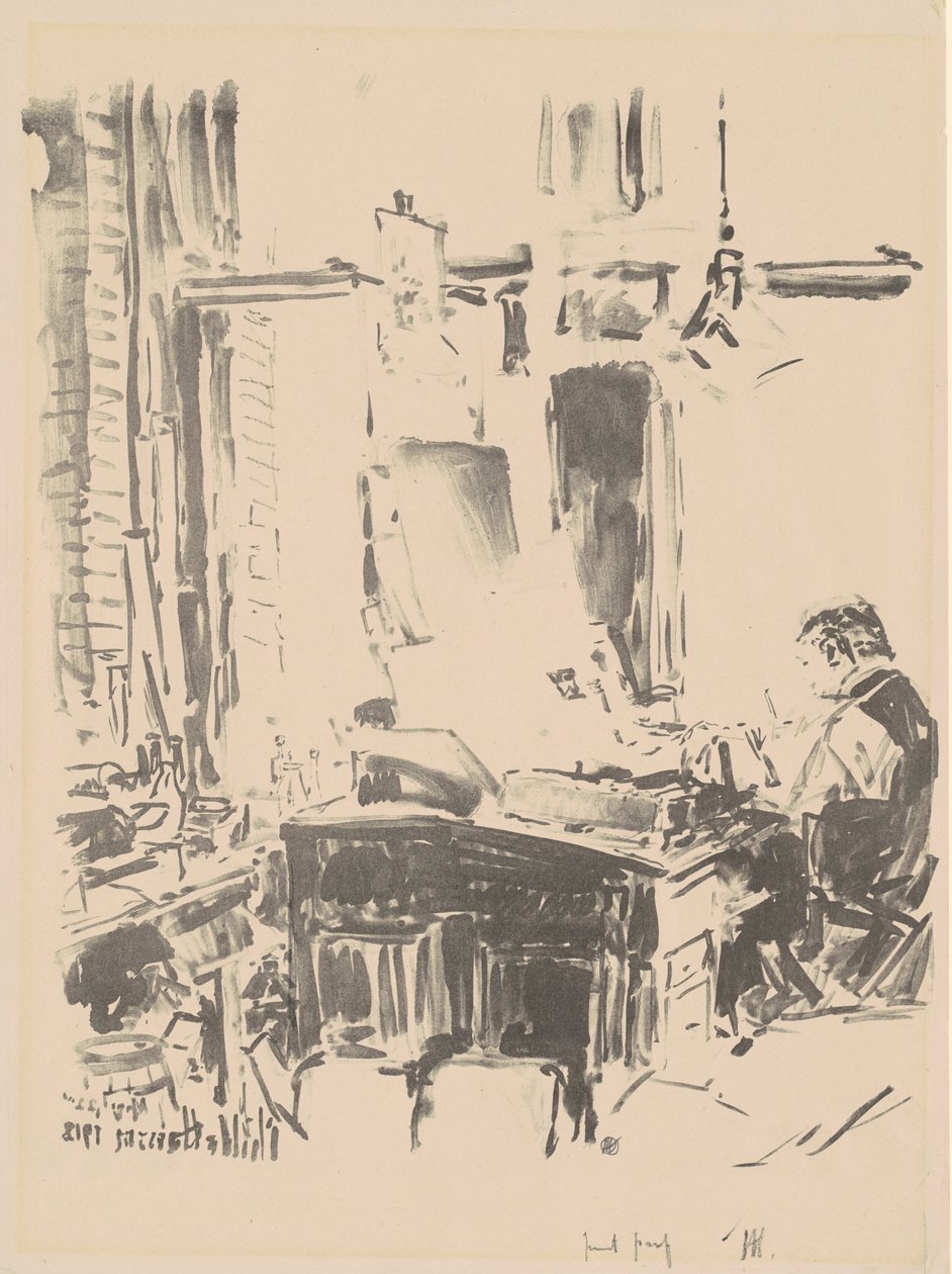 Litografen, 1918. af Frederick Childe Hassam