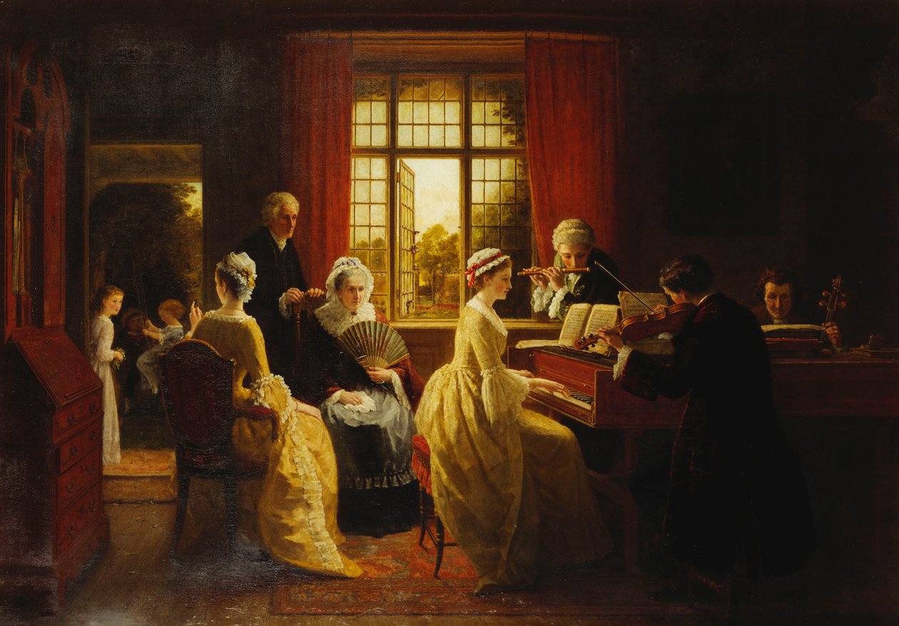 Musik i præstegården, af Frederick Daniel Hardy