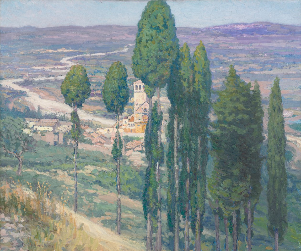 Den umbriske dal, Italien af Frederick Gottwald