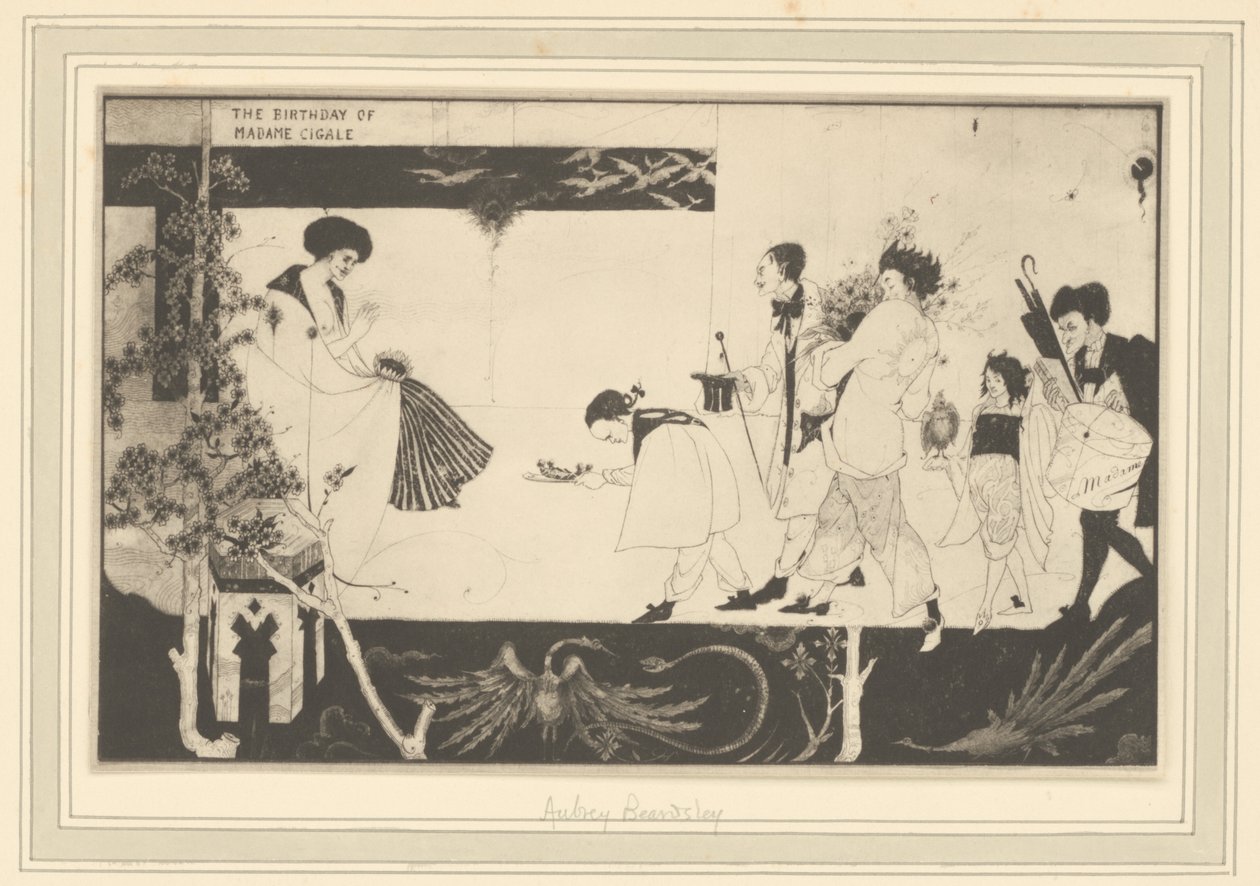 [Aubrey Beardsley: Madame Sagalles fødselsdag]. af Frederick H. Evans