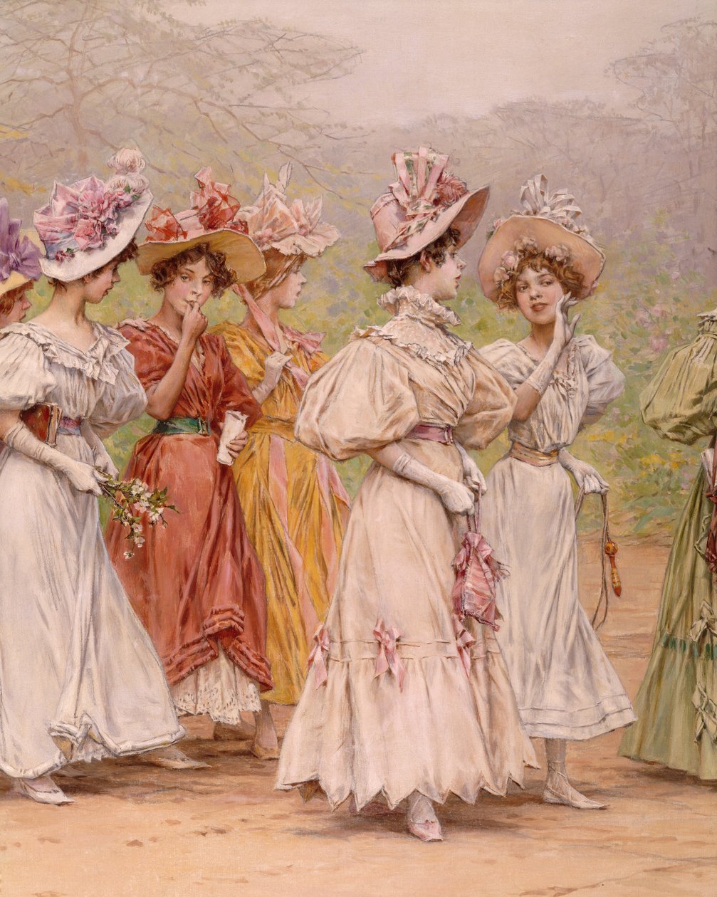 The Promenade (olie på lærred) af Frederick Hendrick Kaemmerer