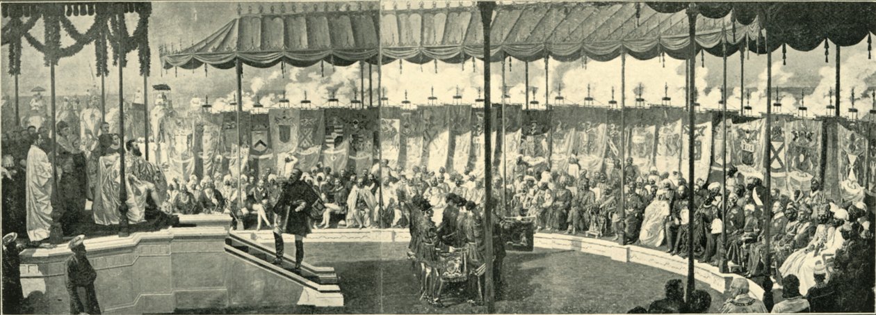 Den kejserlige forsamling i Delhi, 1877, 1901. af Frederick Hollyer