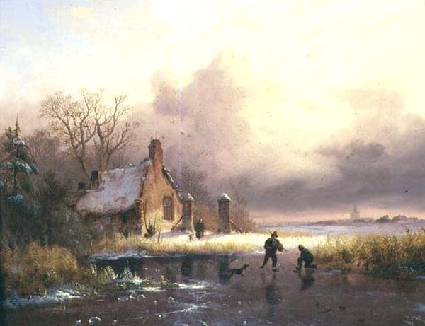 Vinterlandskab af Frederick Marianus Kruseman
