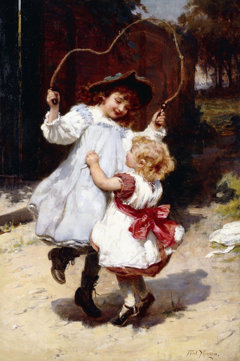 Skipping, c.1896 af Frederick Morgan