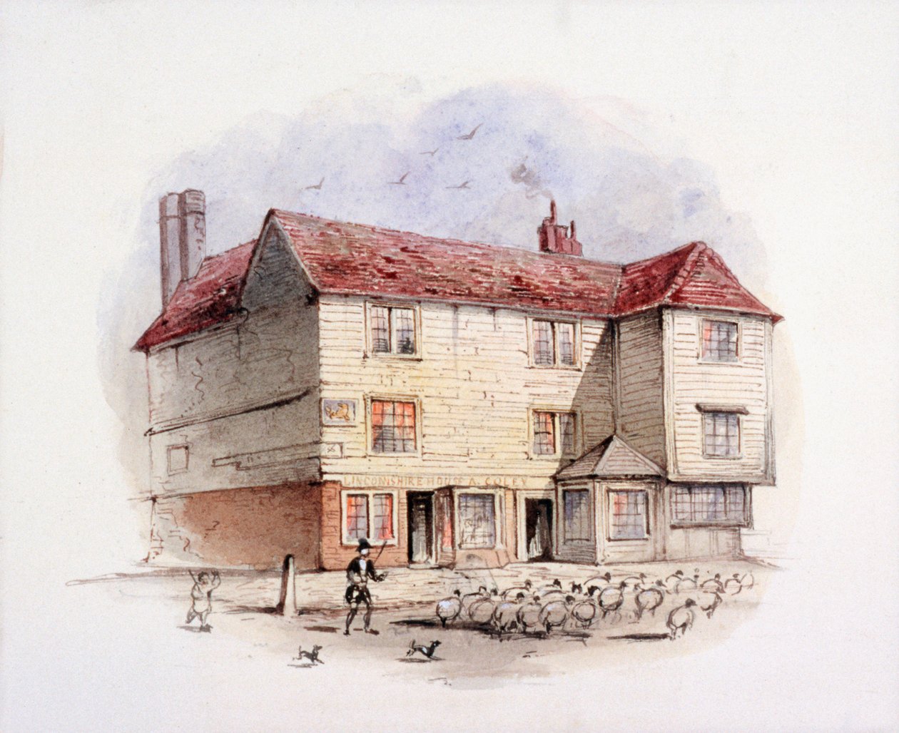 Islington Green, London, c1840 af Frederick Napoleon Shepherd