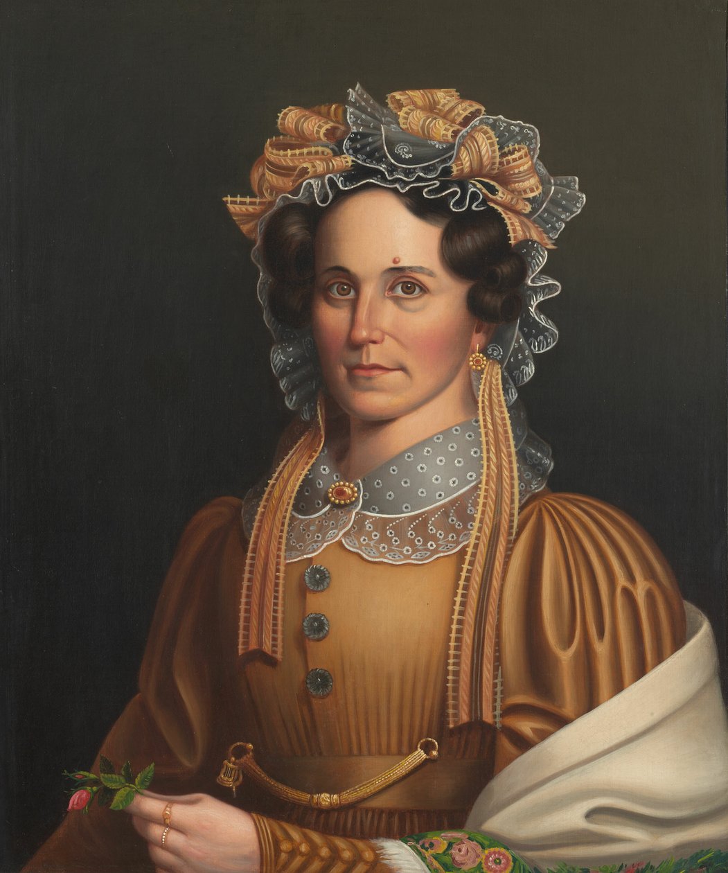 Dame i brunt af Frederick R. Spencer