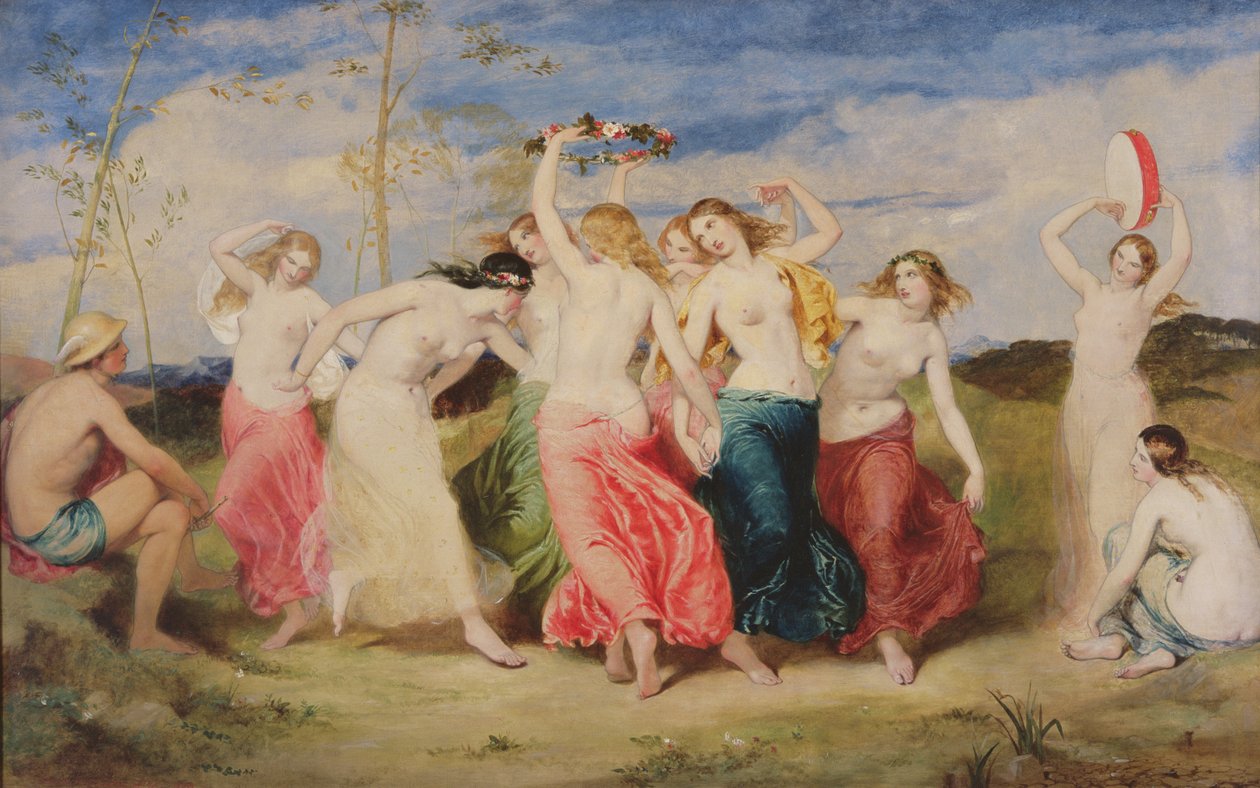 Merkur instruerer nymferne i dans af Frederick Richard Pickersgill