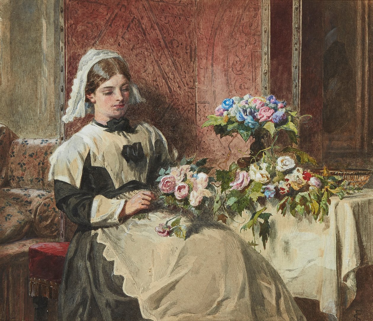 Fritid (akvarel) af Frederick Smallfield