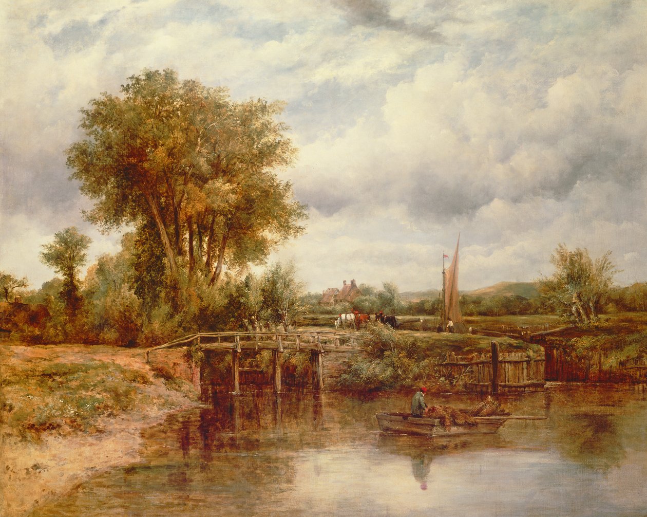 Slusen i Dedham af Frederick Waters Watts