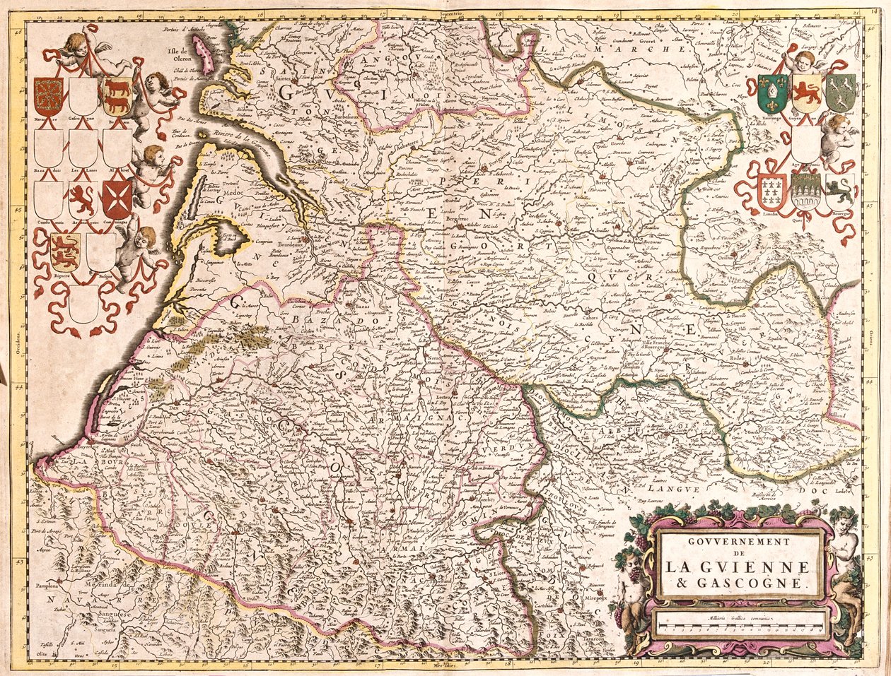 Guyenne, Gascogne, Frankrig af Frederick de Wit