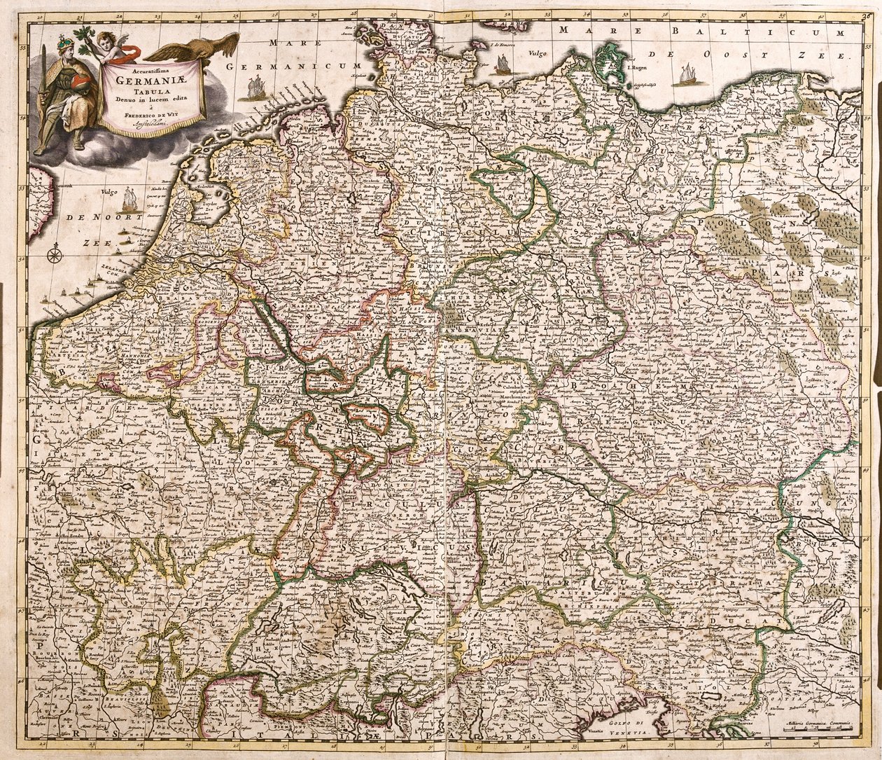Kort over Tyskland (radering af Frederick de Wit