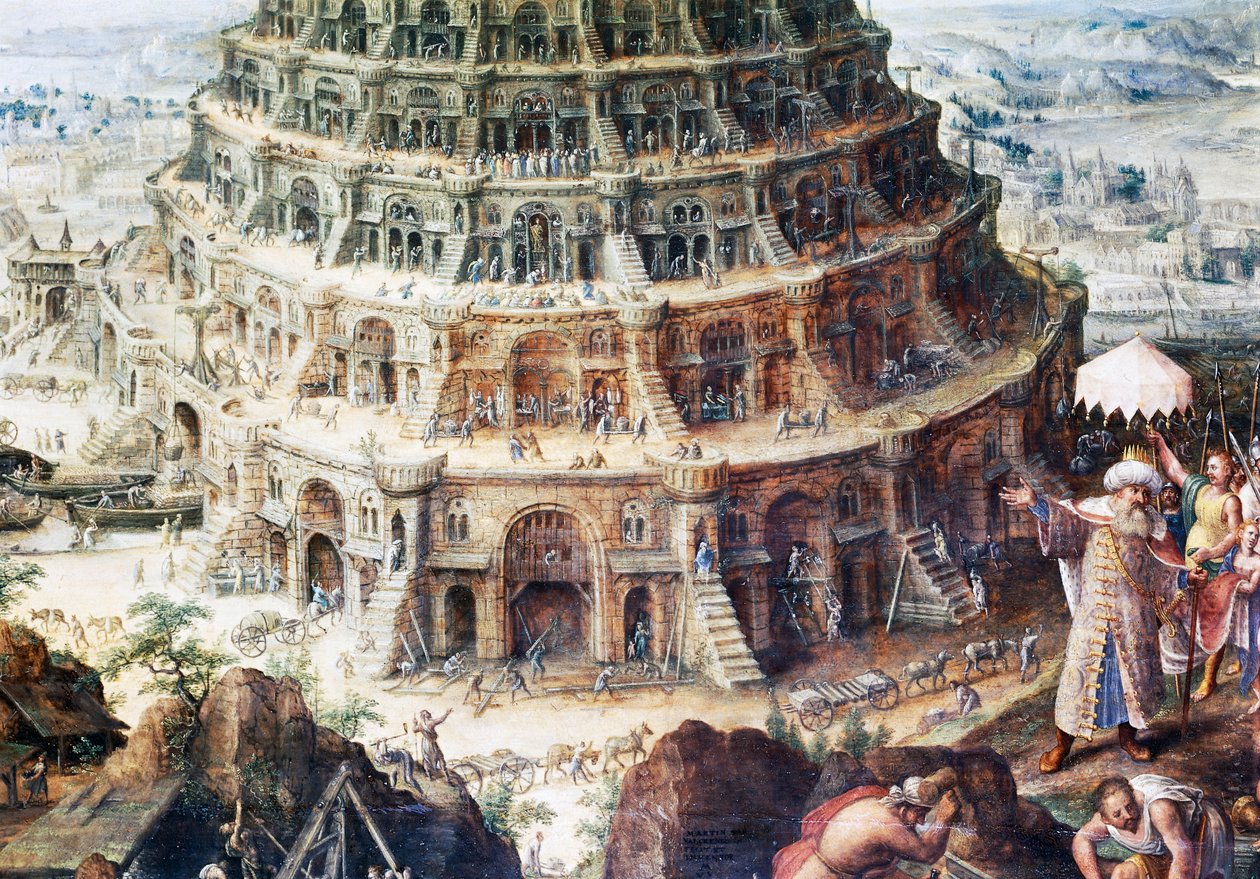 Babels tårn, detalje af Frederick van Valkenborch