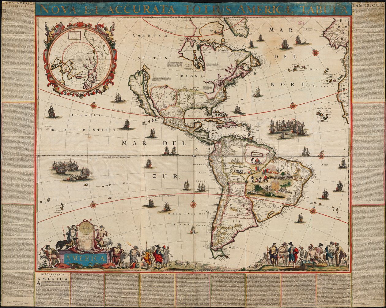 Noua et accurata totius Americae tabula af Frederik de Wit
