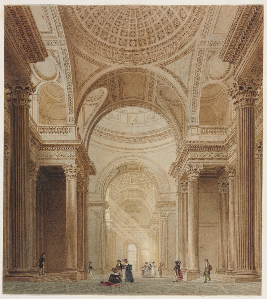 Det indre af Pantheon i Paris af Fredrick Nash
