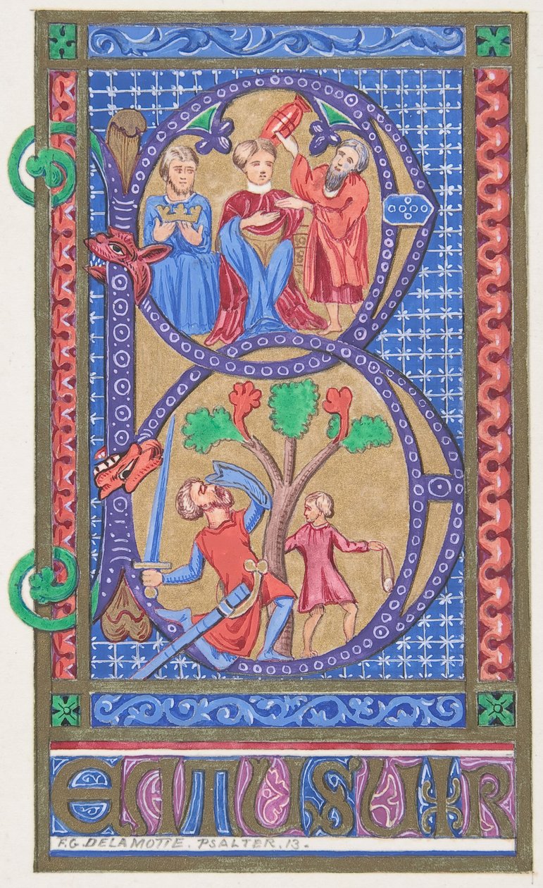 Oplyst initial B, 1830-62. af Freeman Gage Delamotte