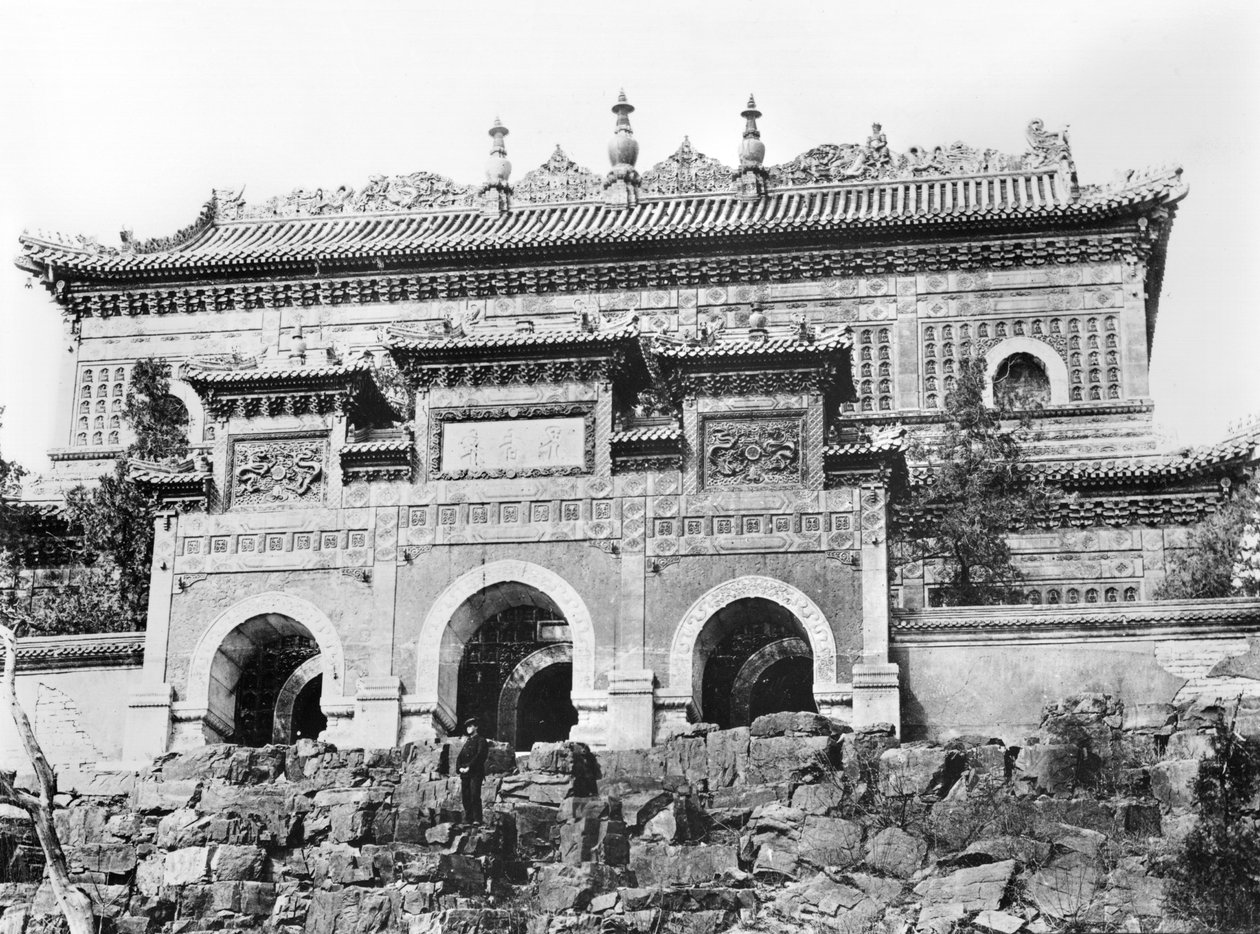 Indgangen til den forbudte by i Peking, Kina, ca. 1900 af French Photographer
