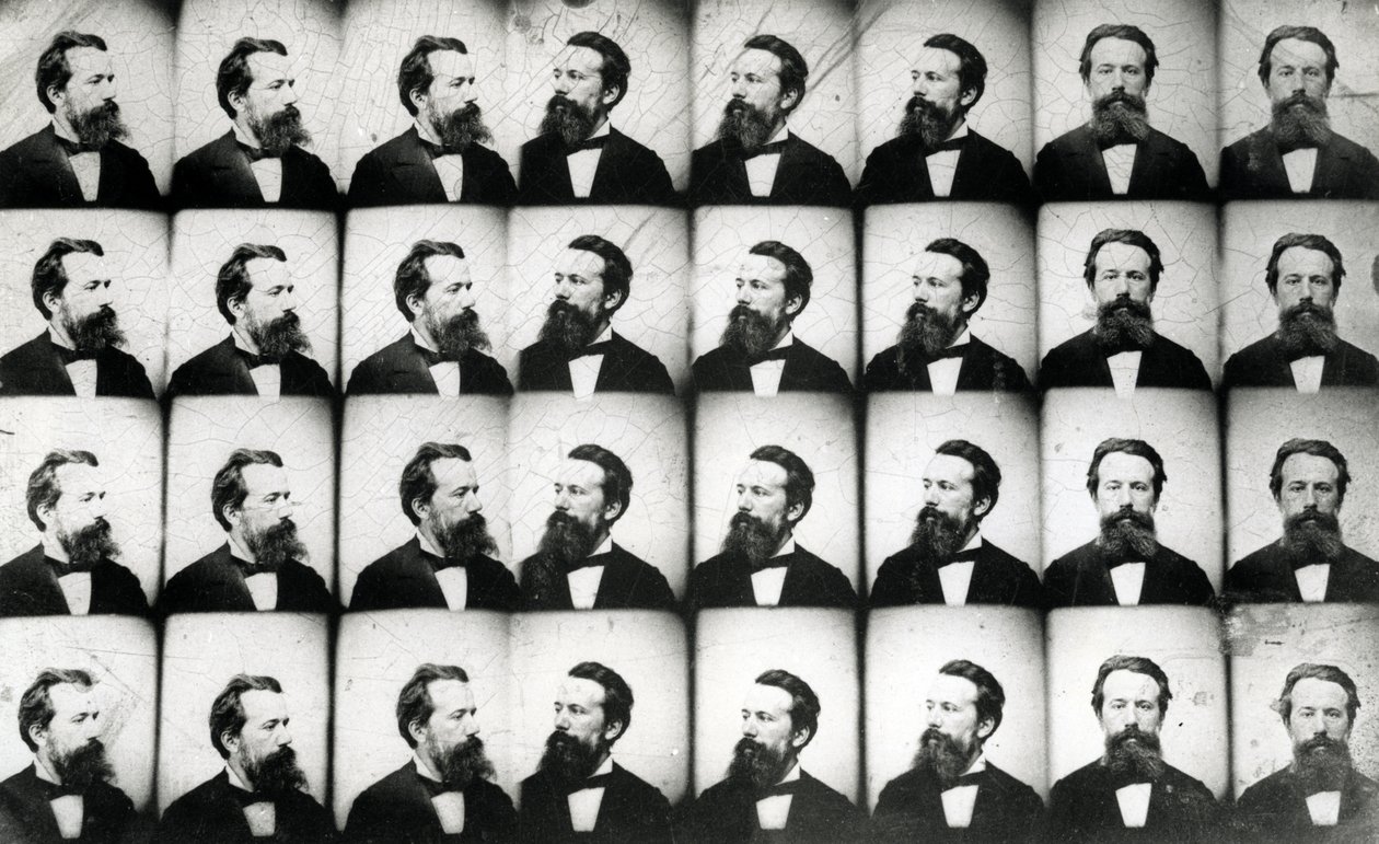 Flere portrætter af en mand (ferrotype) af French Photographer