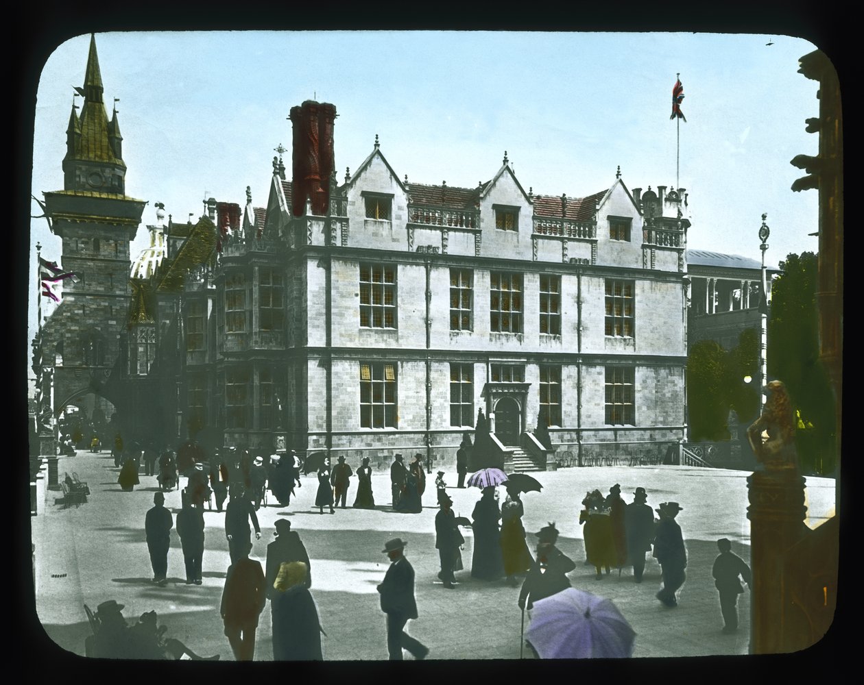 Paris-udstilling: Ungarsk pavillon, Paris, Frankrig, 1900 (lanternerutsjebane) af French Photographer