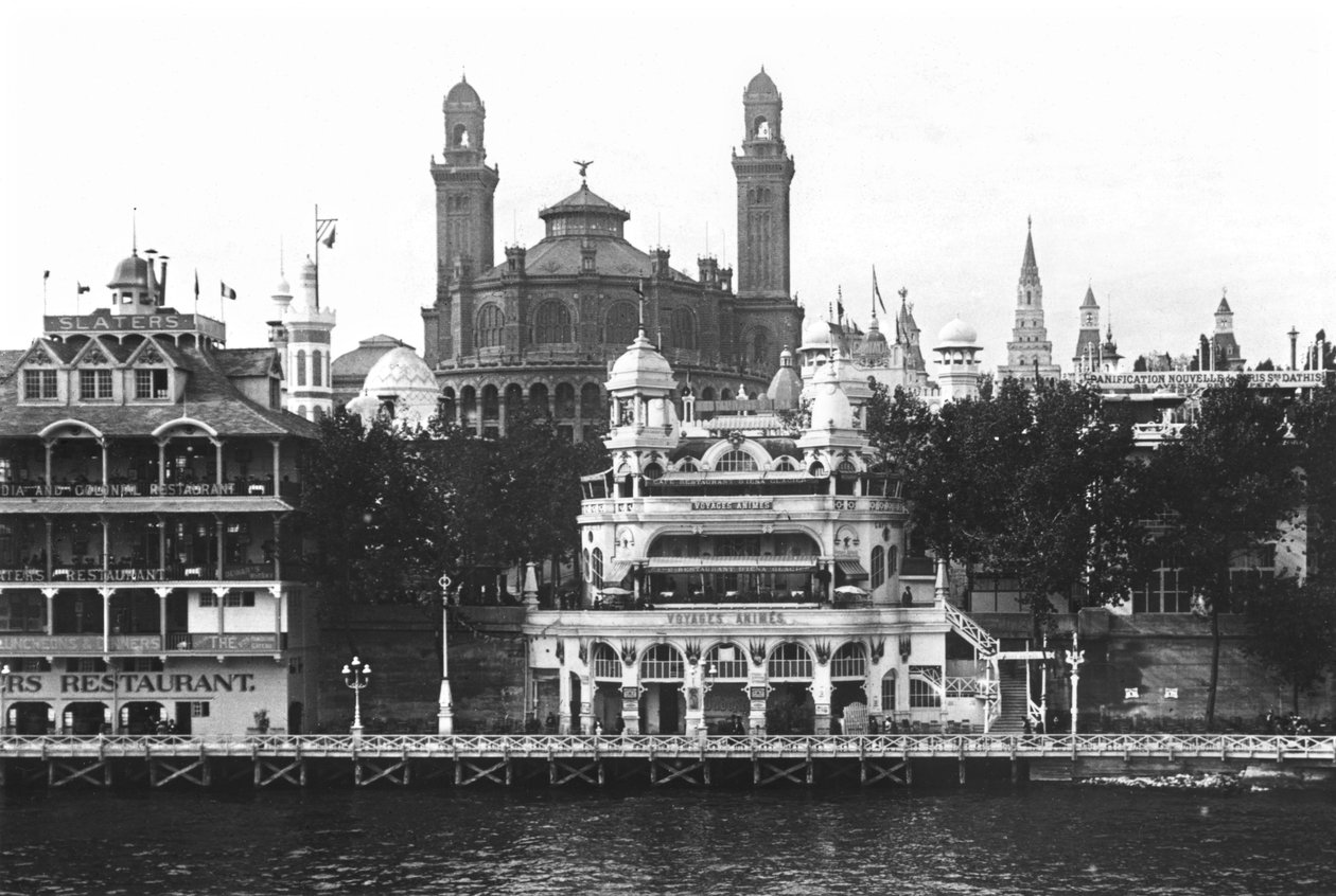 Pavilloner langs floden, universel udstilling i 1900, 1900 af French Photographer