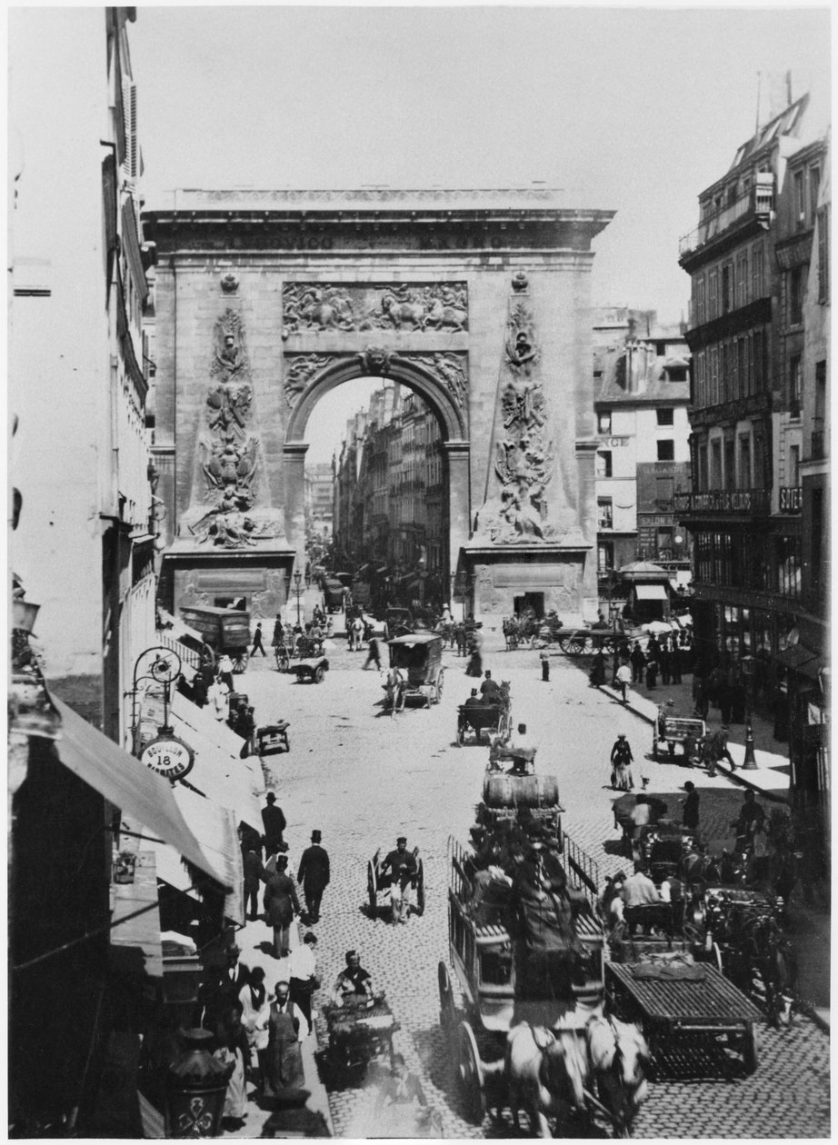Porte Saint-Denis, Paris, ca. 1880 af French Photographer