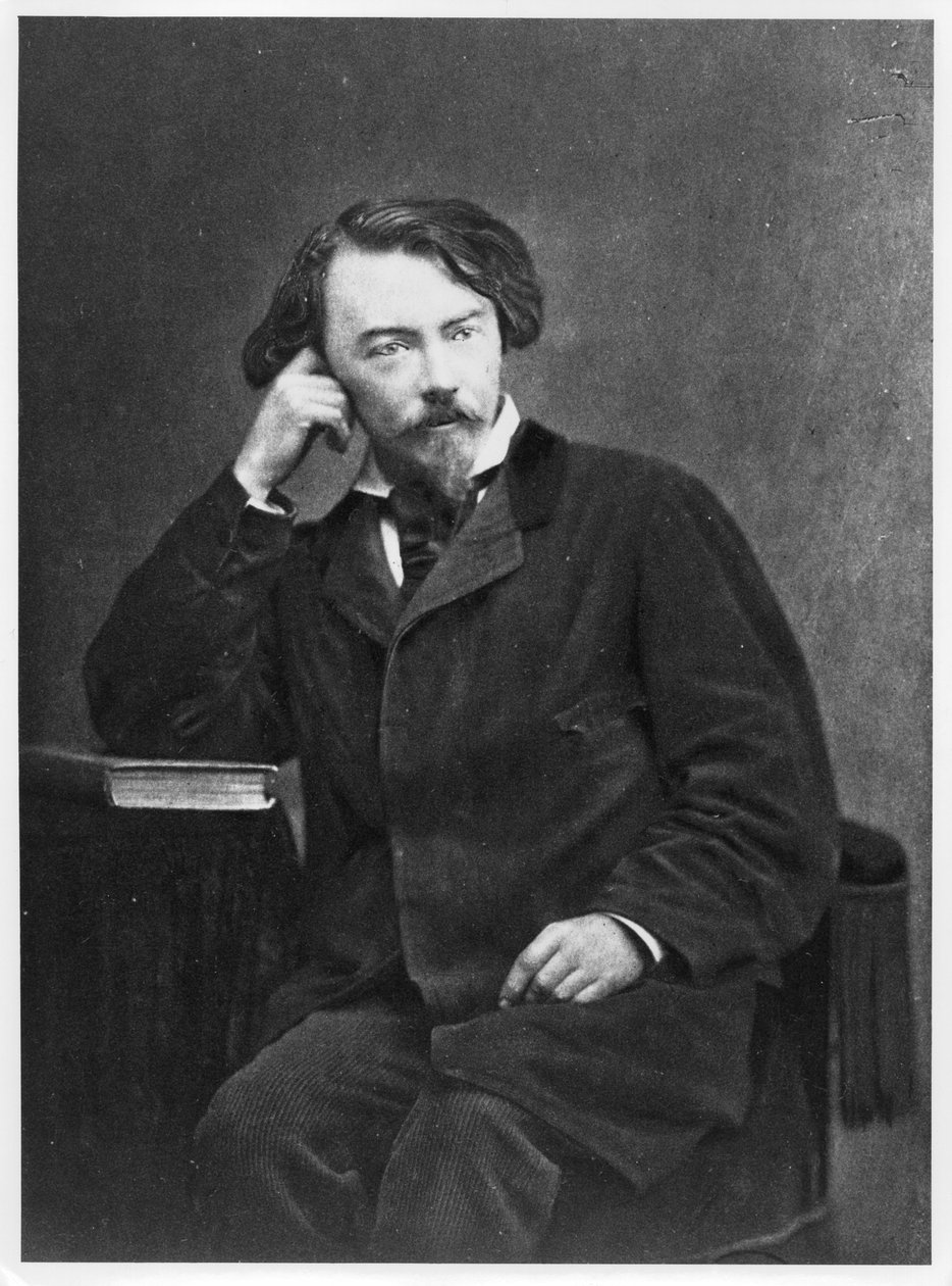 Portræt af grev Auguste de Villiers de LIsle-Adam (1838-89) 1886 af French Photographer