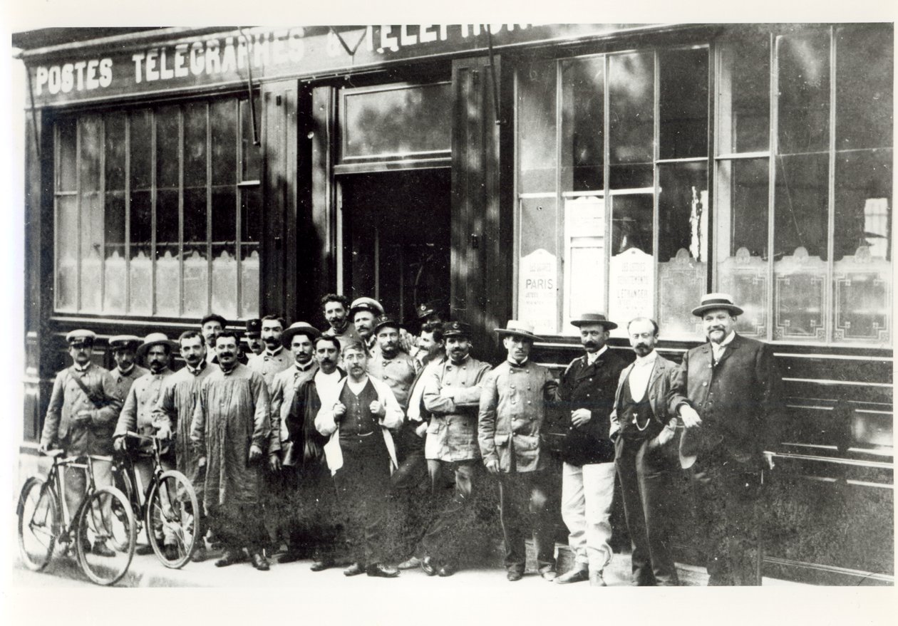 Postkontor i Paris, før 1914 af French Photographer