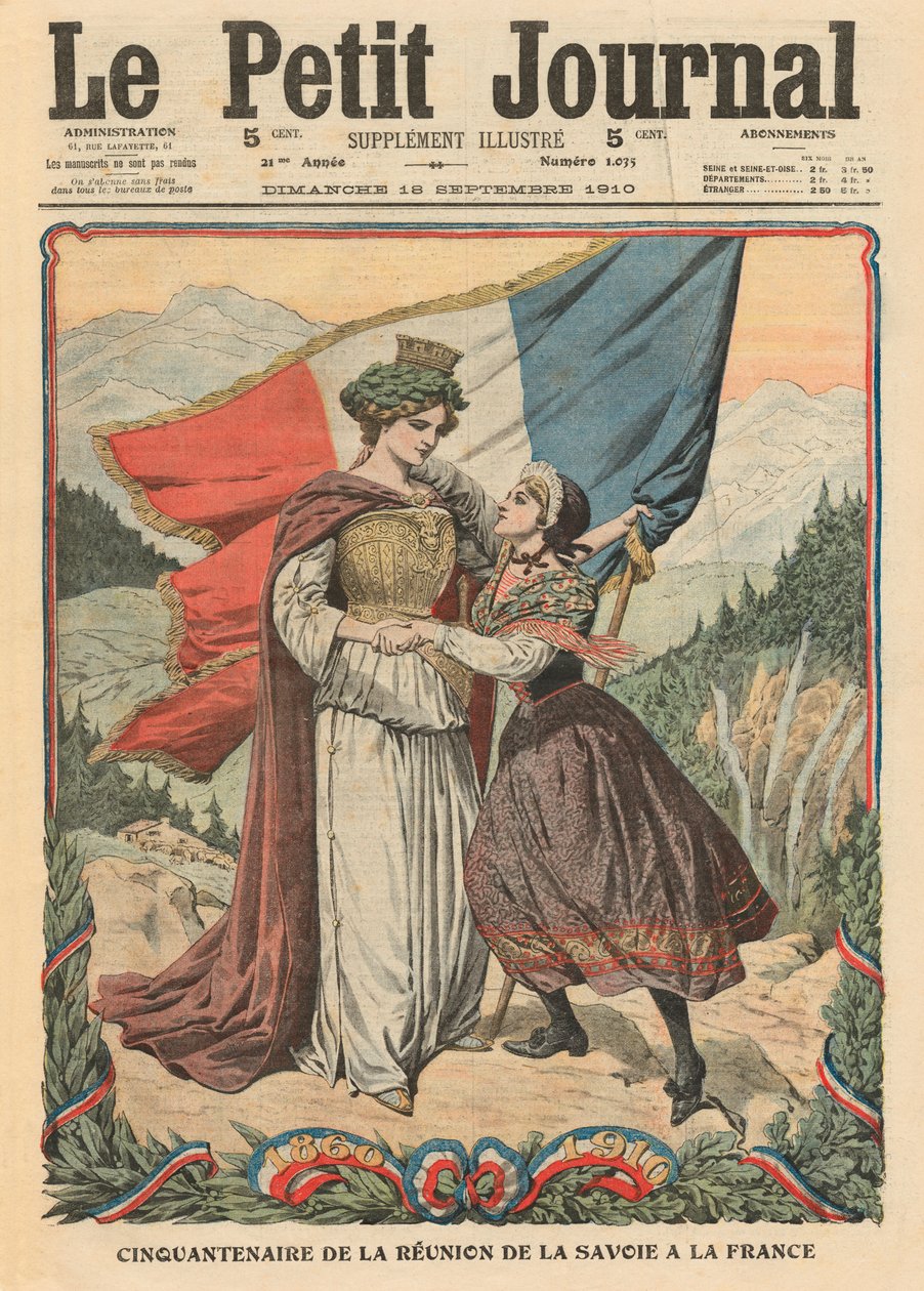 50-året for annekteringen af Savoyen til Frankrig, illustration fra 