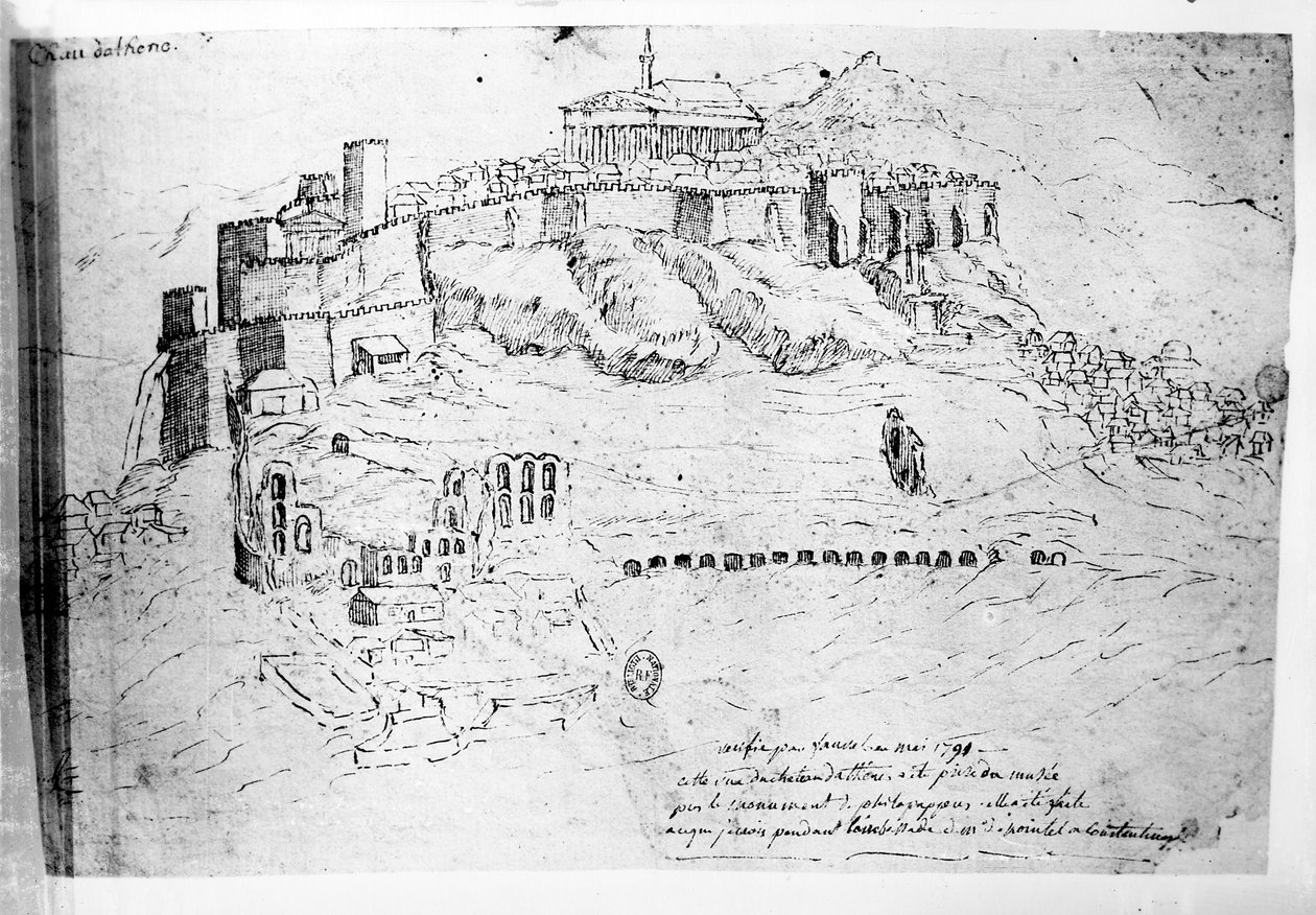 Athen, 1791 (pen og blæk tegning) af French School