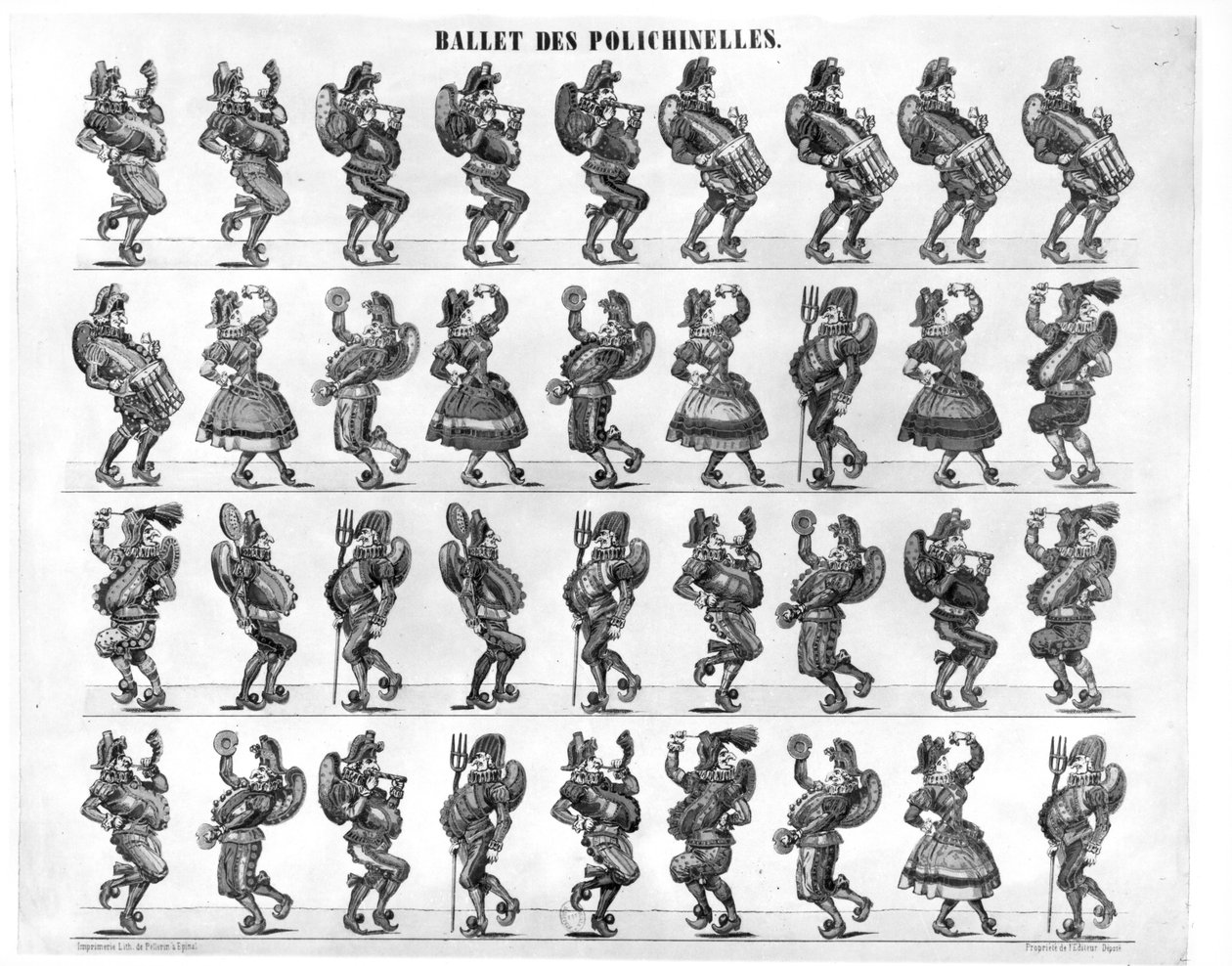 Ballet af Polichinelles af French School