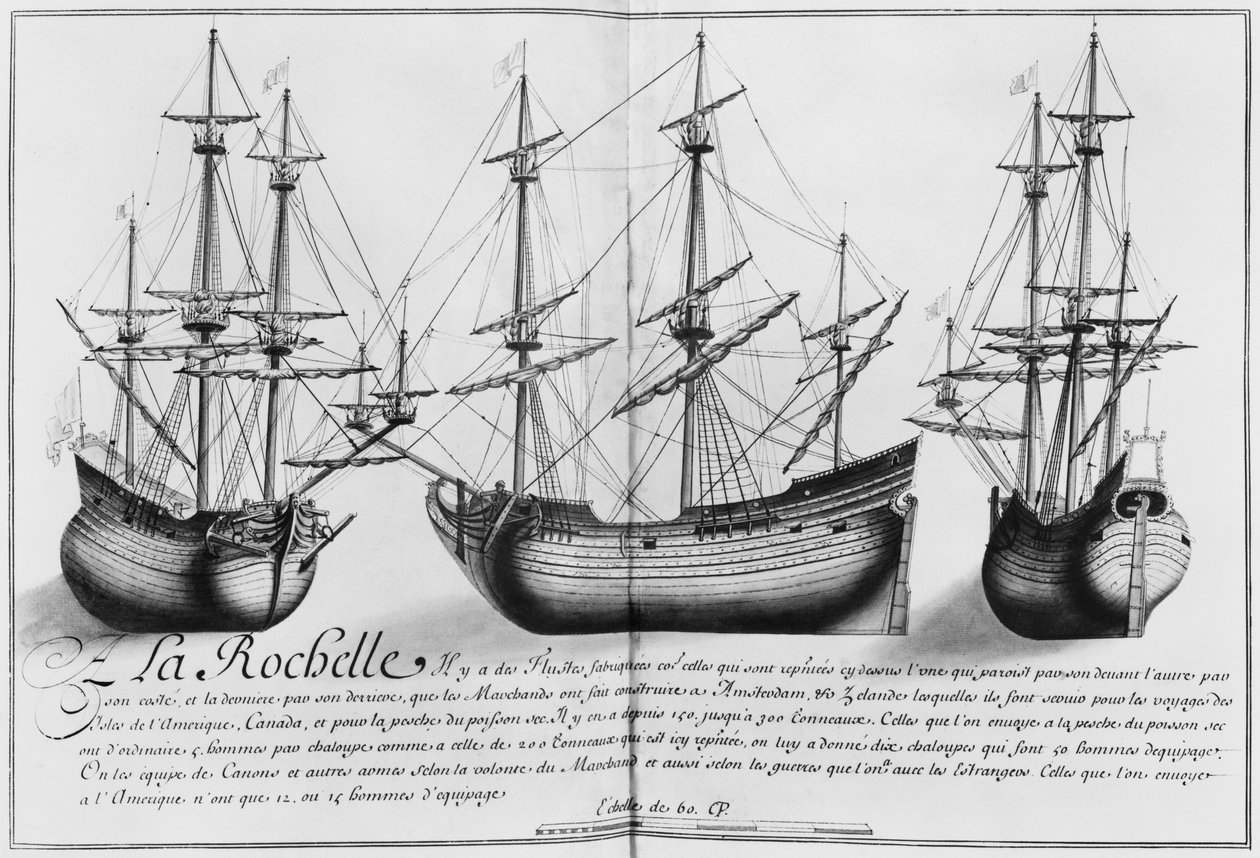 Hollandske butiksskibe, La Rochelle, illustration fra 