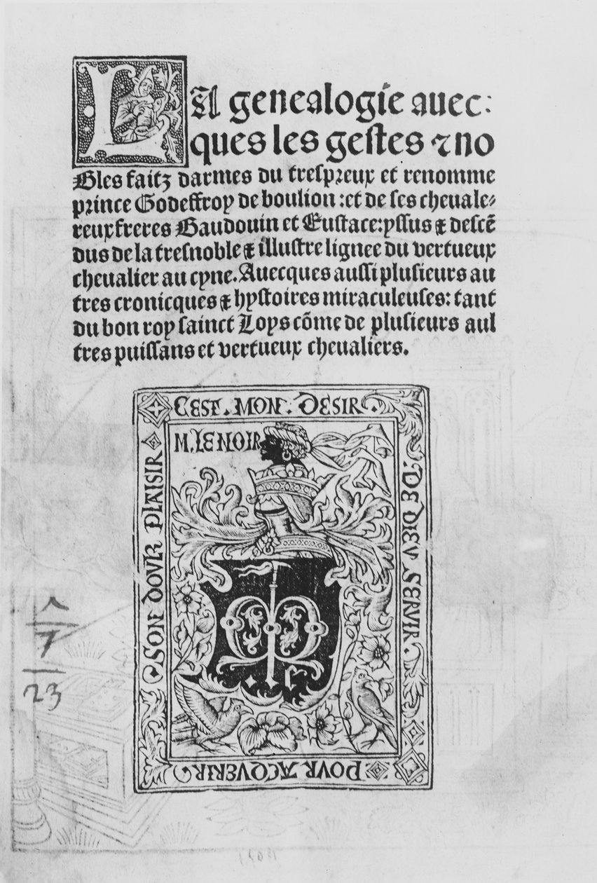 Slægtsforskning og Adelsgerninger af Riddere, 1504 af French School