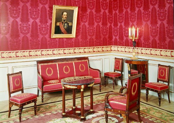 Interiør af Salle du Trone, c.1805-11 af French School