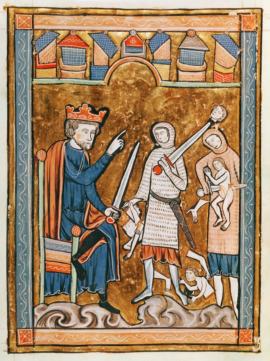 Ms 3016 fol.11v The Massacre of the Innocents, fra Psautier a lUsage de Paris af French School