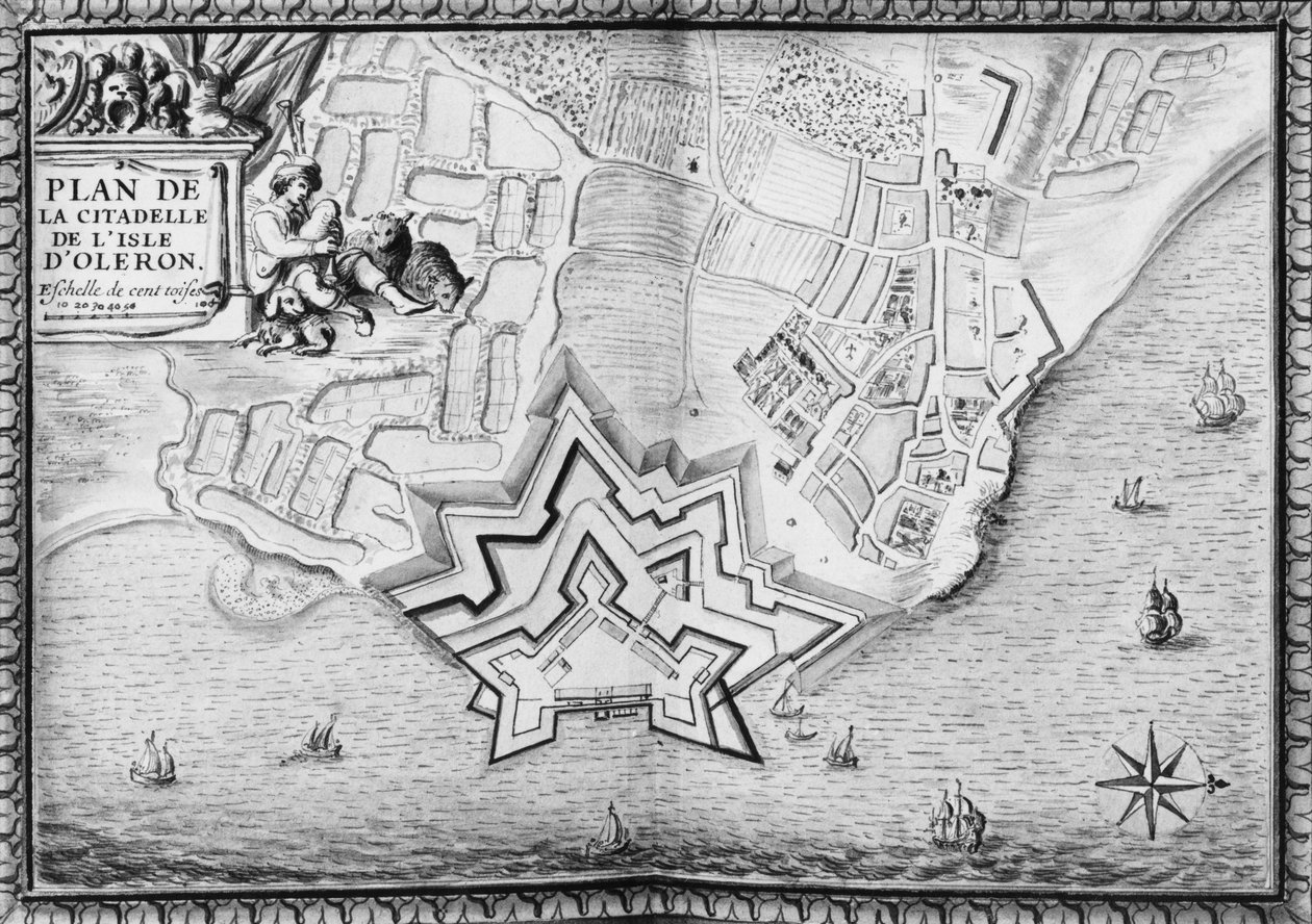 Ms 4418 T II kort 16, Plan over citadellet l