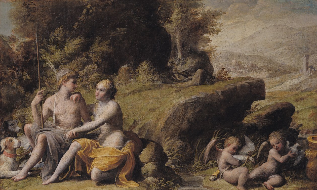 Mytologisk scene af French School