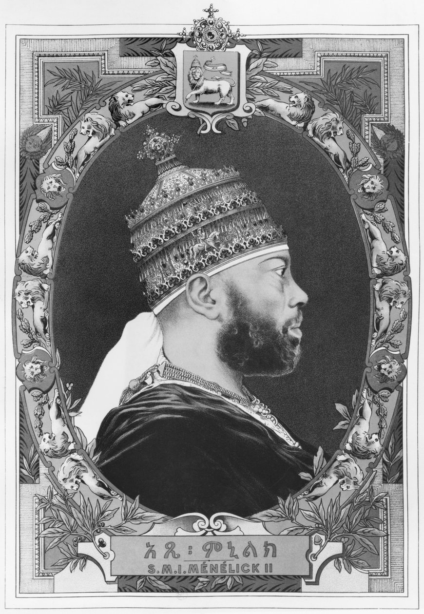 Negus af Etiopien, Menelik II (1844-1913) af French School