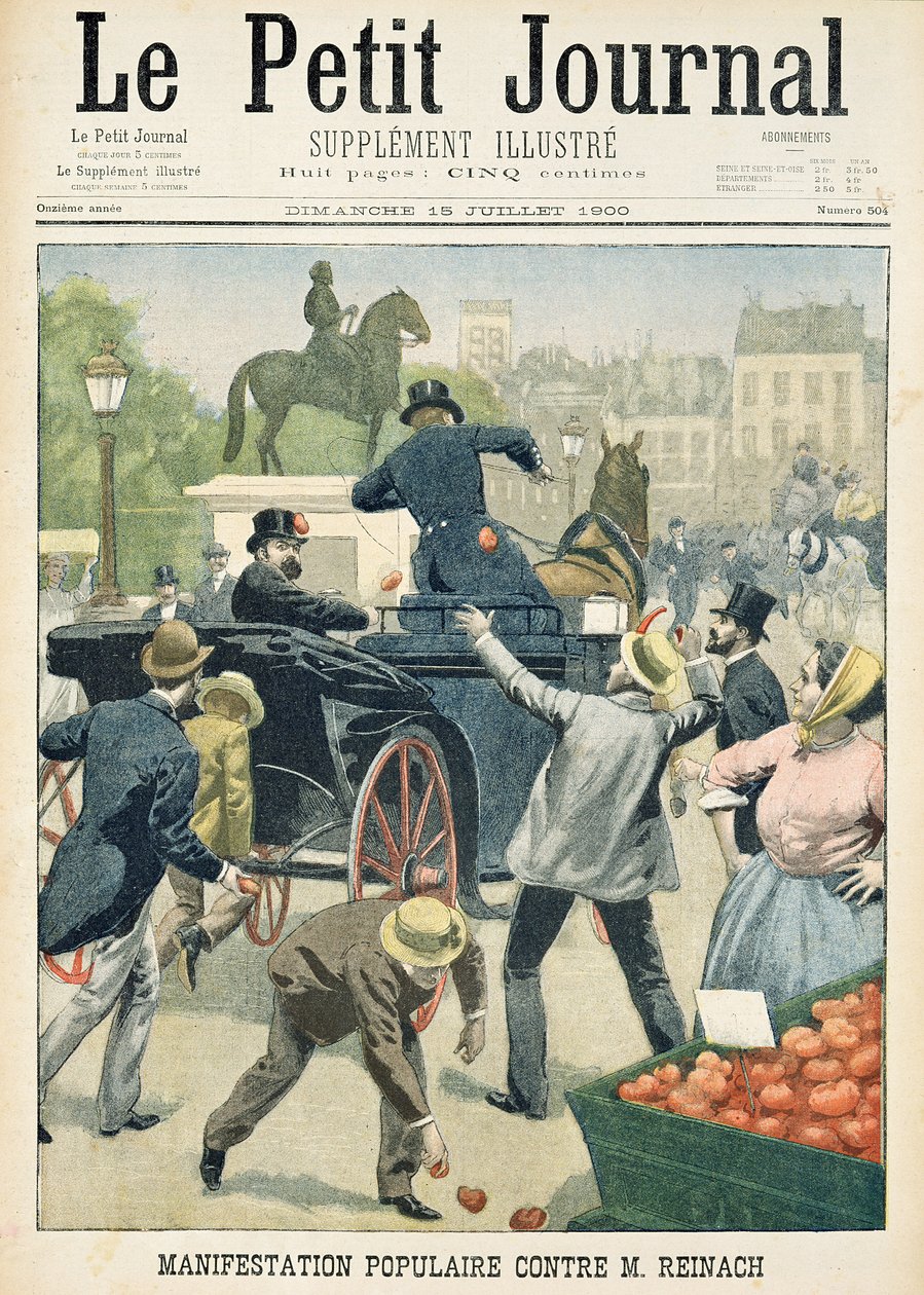 Folkelig protest mod Joseph Reinach (1856-1921) fra 