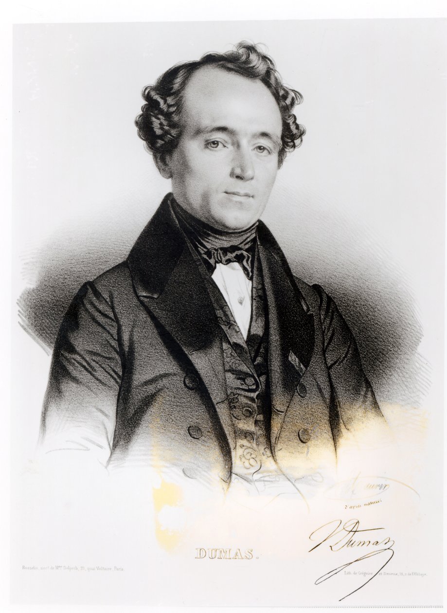 Portræt af Alexandre Dumas Fils (1824-95) graveret af Gregoire og Deneux af French School