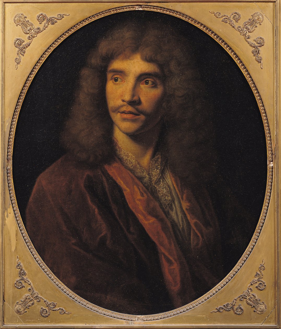 Portræt af Moliere (1622-73) af French School