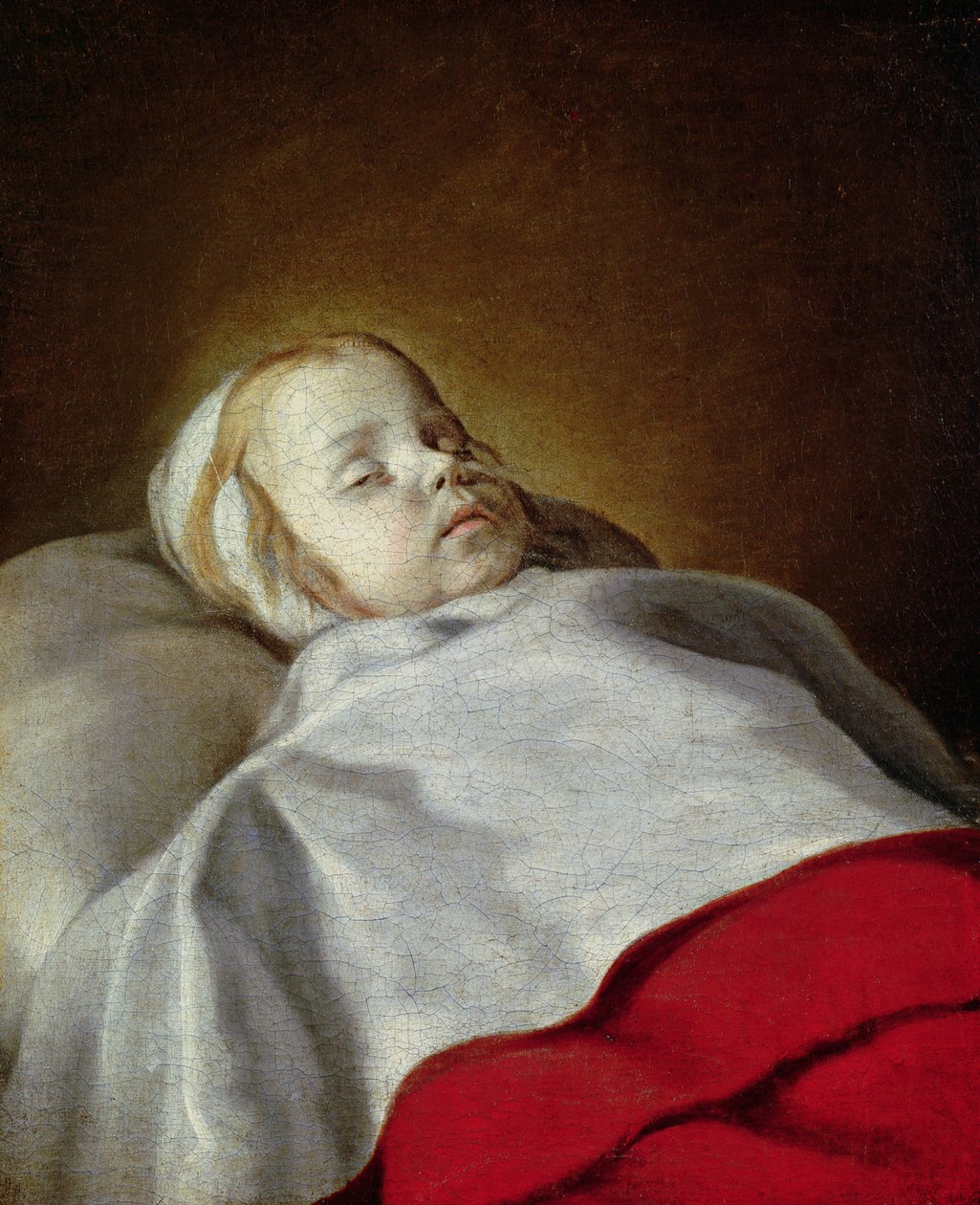 Portræt af et dødt barn, ca. 1650 af French School