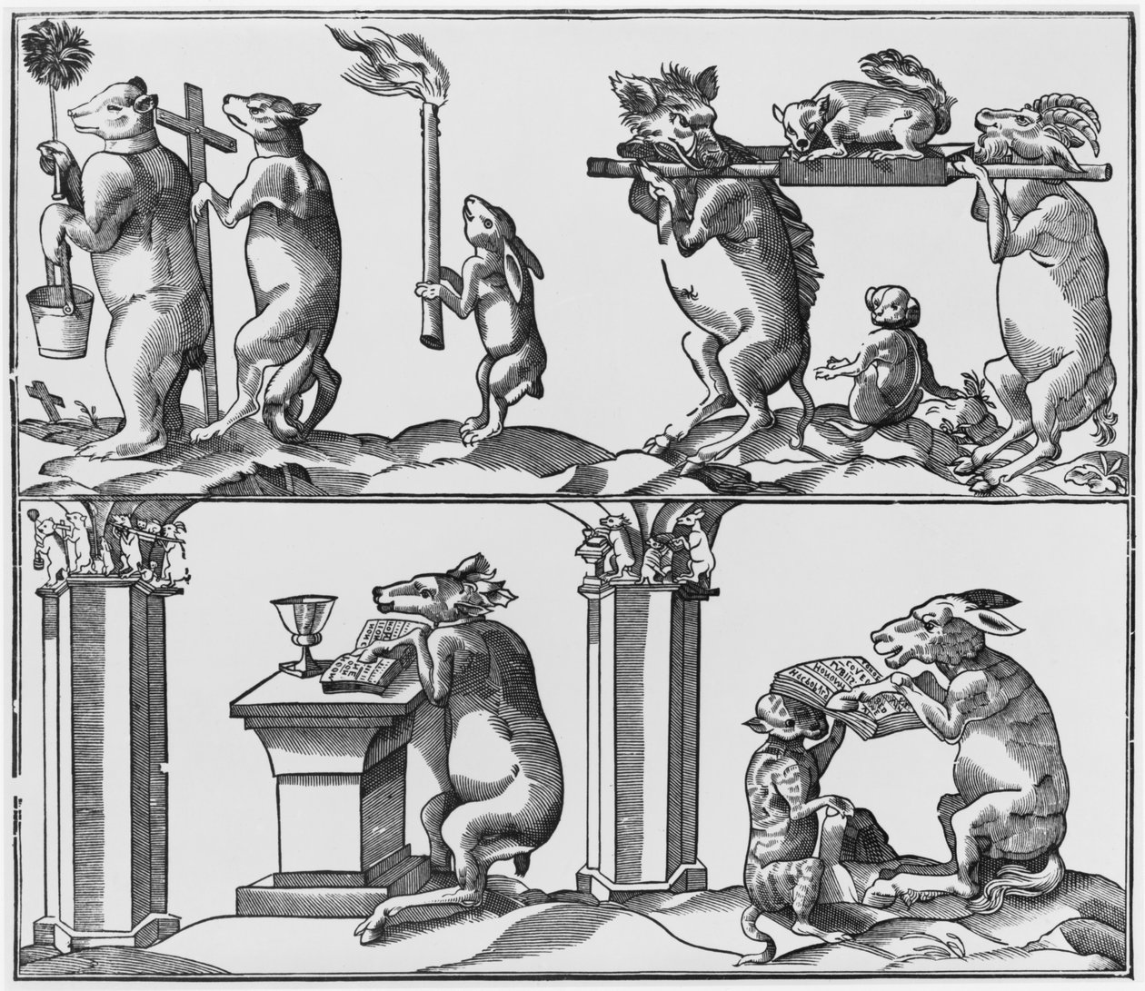 Procession, illustration fra 