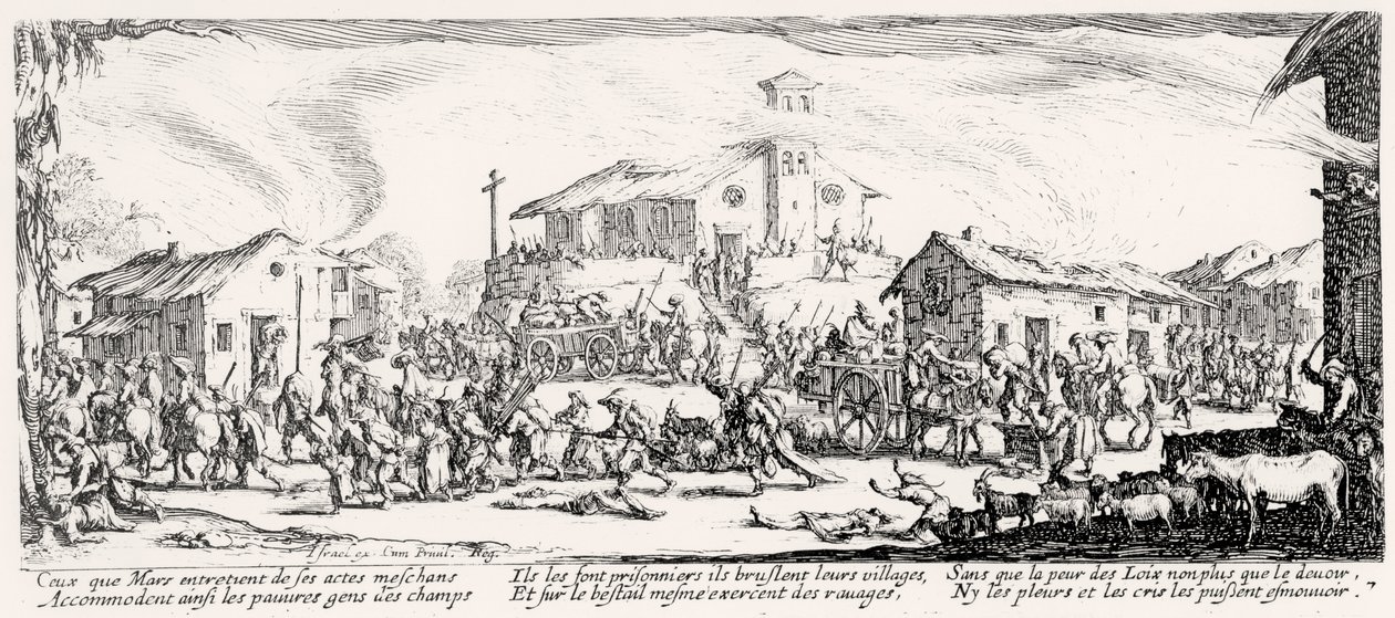 Scene fra Trediveårskrigen af French School