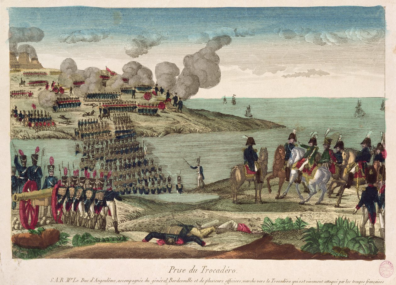 Belejring af Trocadero af Louis-Antoine de France (1775-1844) Duc d