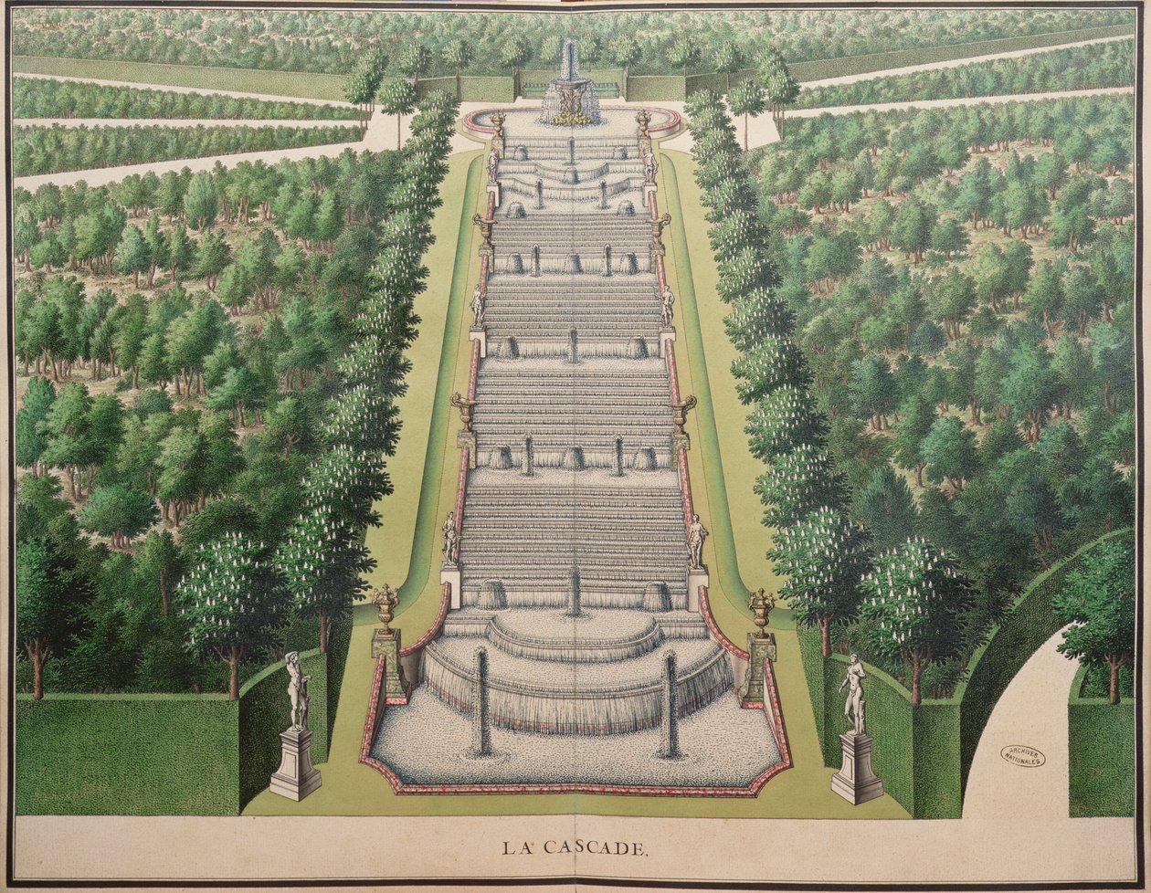 T.1 n.27 Plan over springvandet i Marly, 1714 af French School