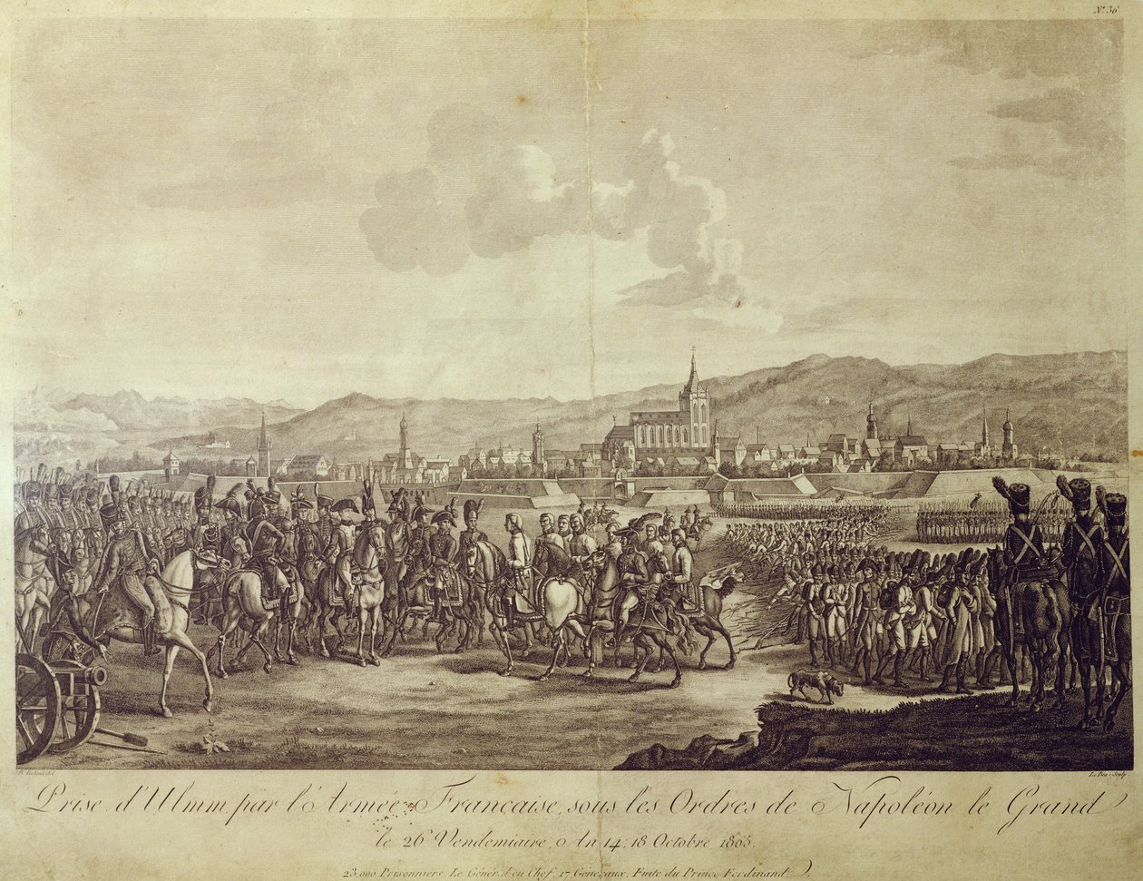 Kapitulationen af Ulm i oktober 1805 af French School
