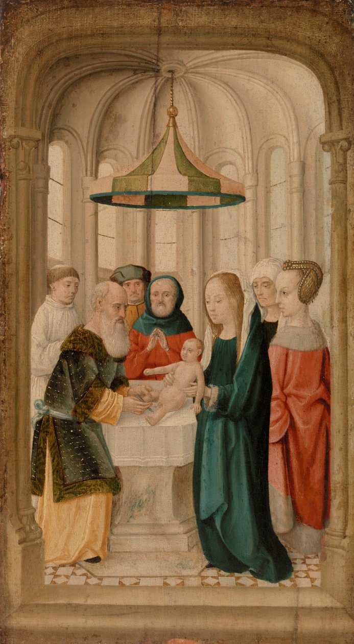 Kristi omskæring (tempera på panel) af French School