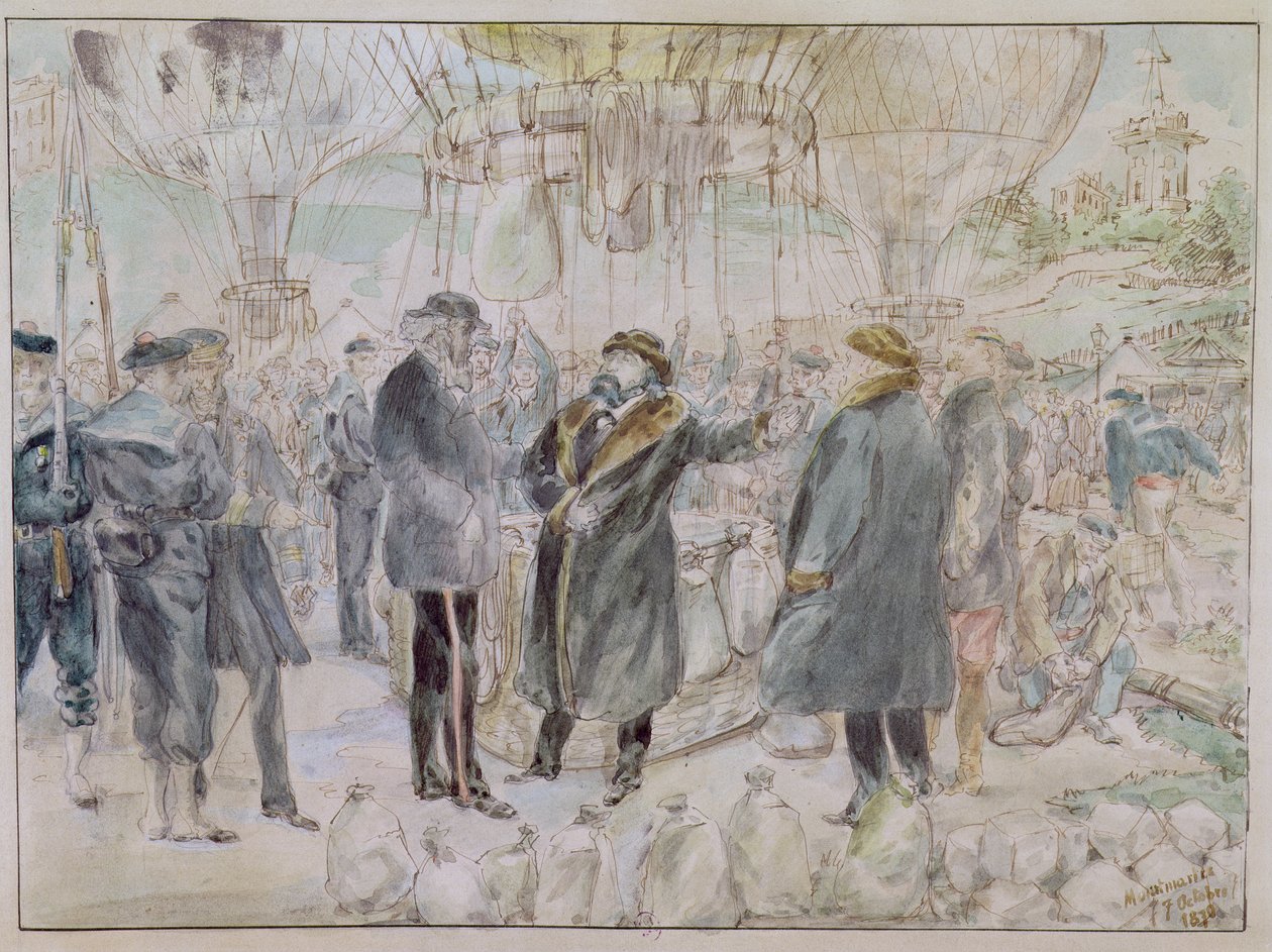 Leon Michel Gambettas (1838-82) afgang i ballonen 
