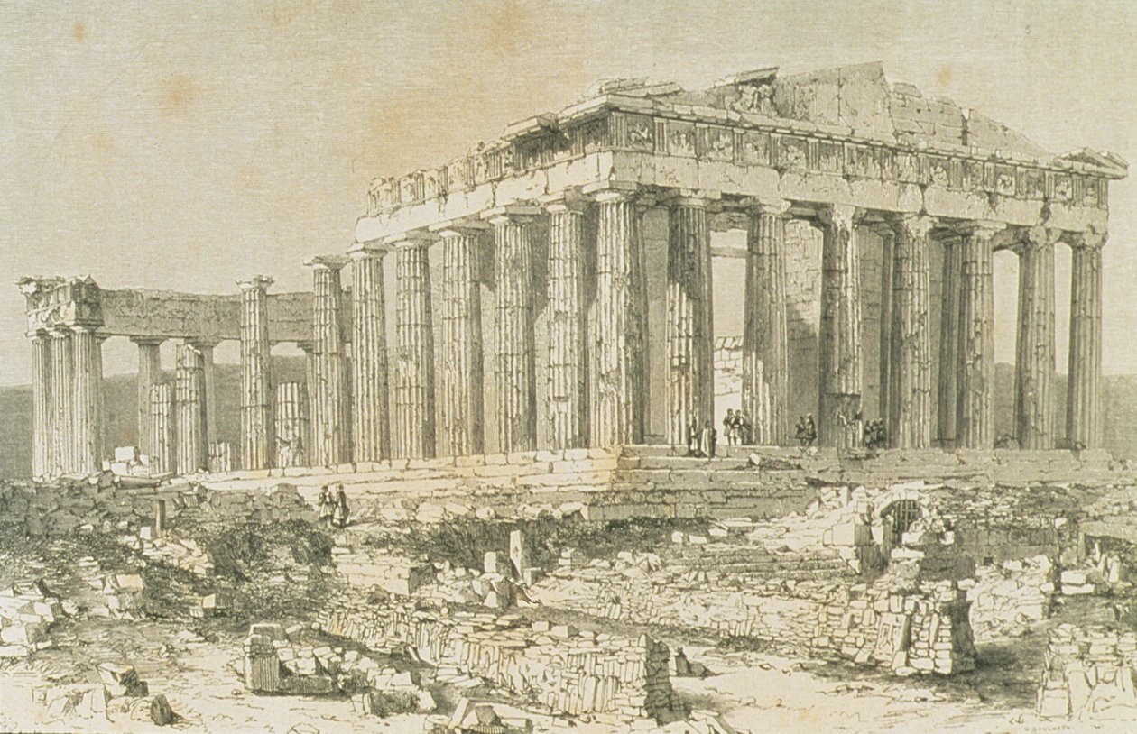 Parthenon, Athen, i 1860